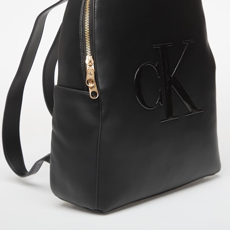 backpack calvin klein leather Estelle Novelty-Backpack, Caramel zip pocket and slip pocket Backpack Calvin Klein Black Leather
