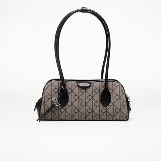 Calvin Klein Emblem Trio Jacquard Shoulder Ba Lotus Beige/ Black/ Aop Jacquard