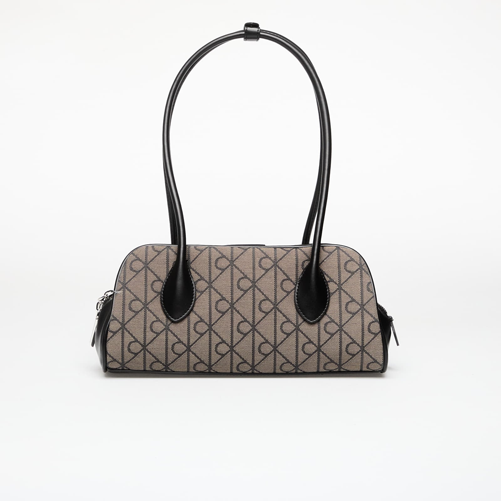 Genți de mână Calvin Klein Emblem Trio Jacquard Shoulder Ba Lotus Beige/ Black/ Aop Jacquard
