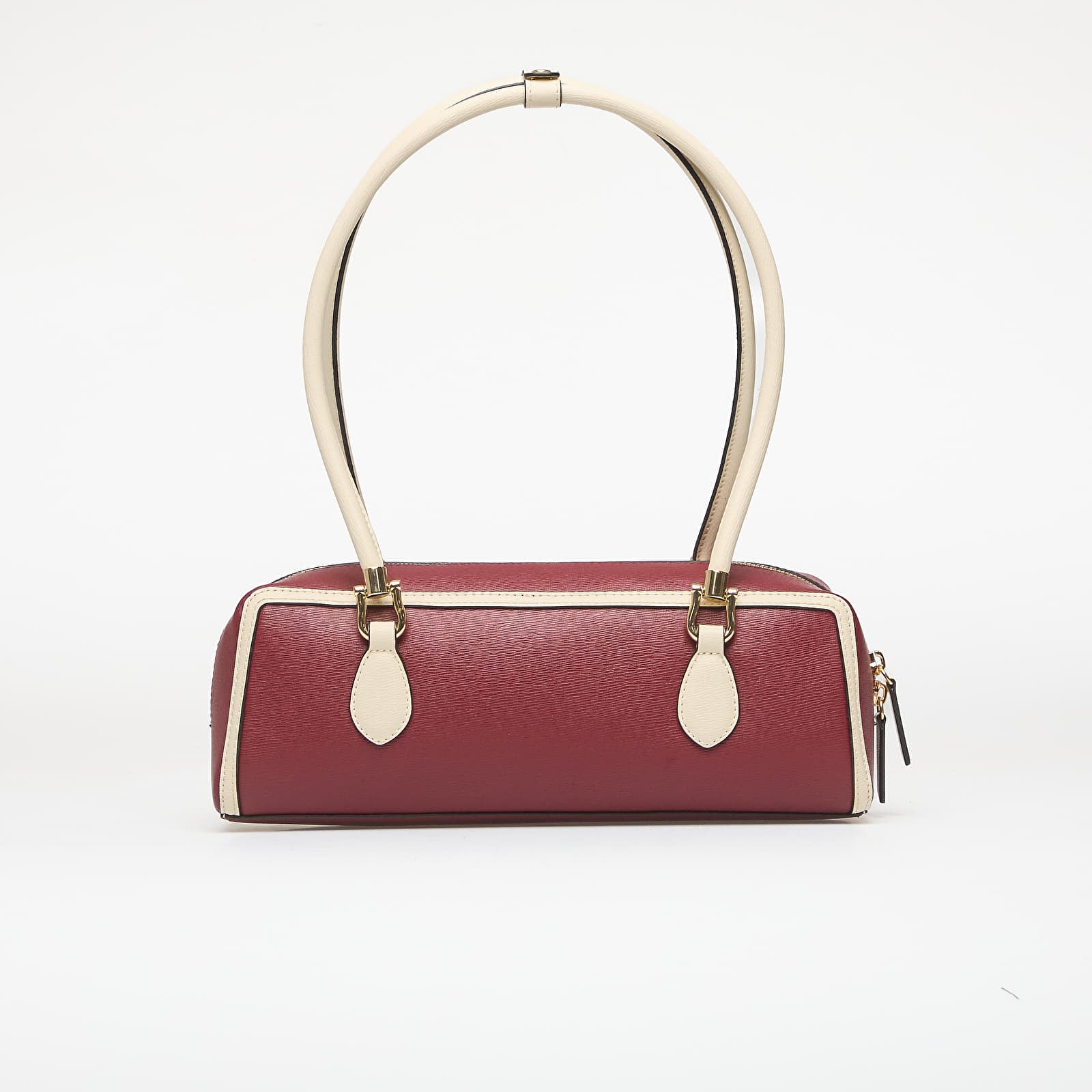 Genți de mână Tommy Hilfiger Grace Shoulder Bag Col Block Velvet Maroon