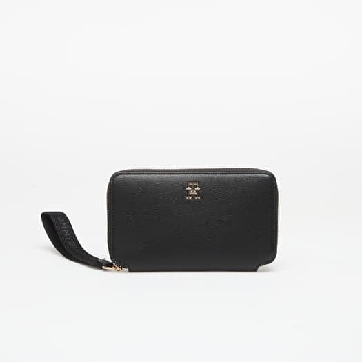 Brieftasche Tommy Hilfiger Logotape Compact Zip Around Wallet Black