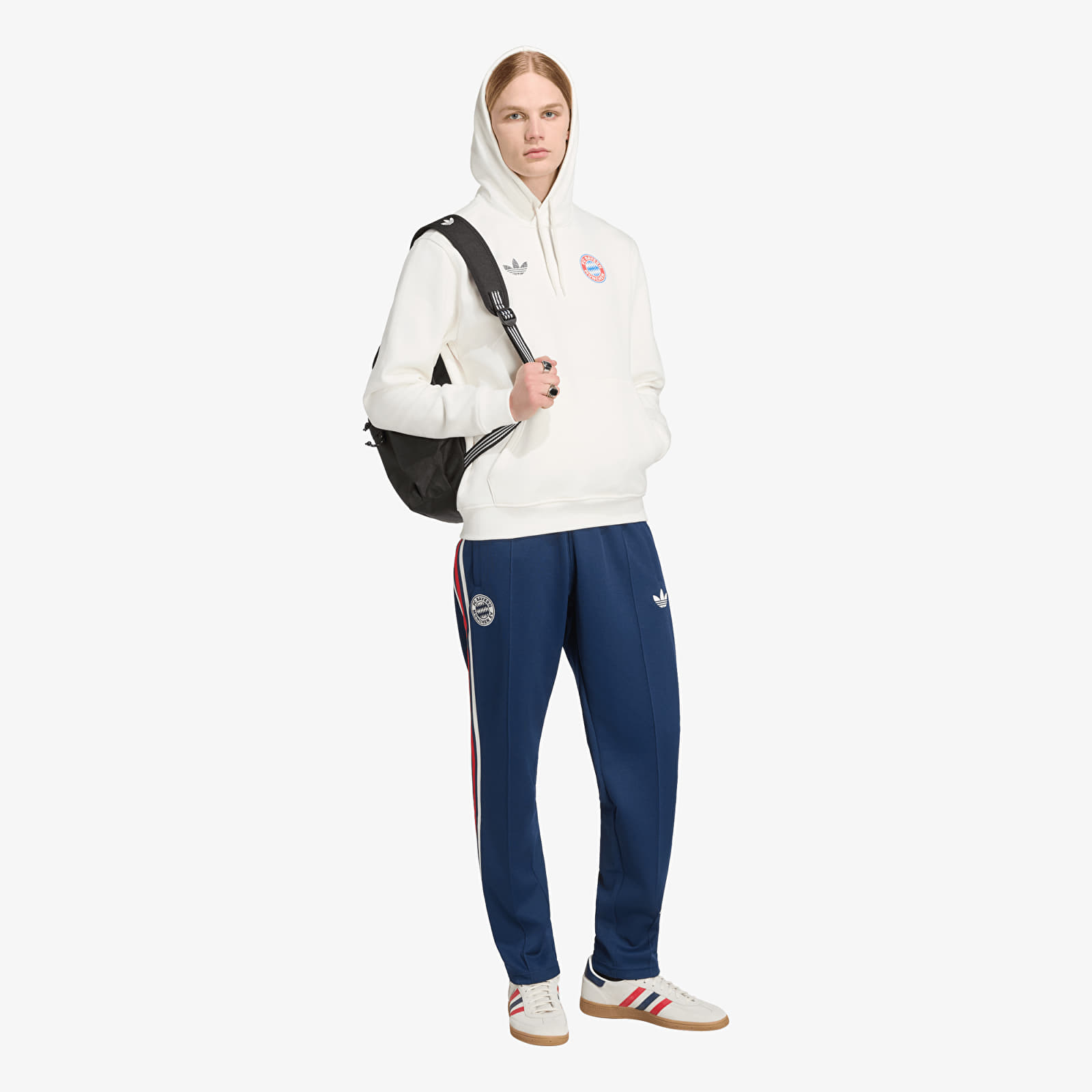 Sweatshirts til mænd adidas Fcb Og2 Gr Hd Core White