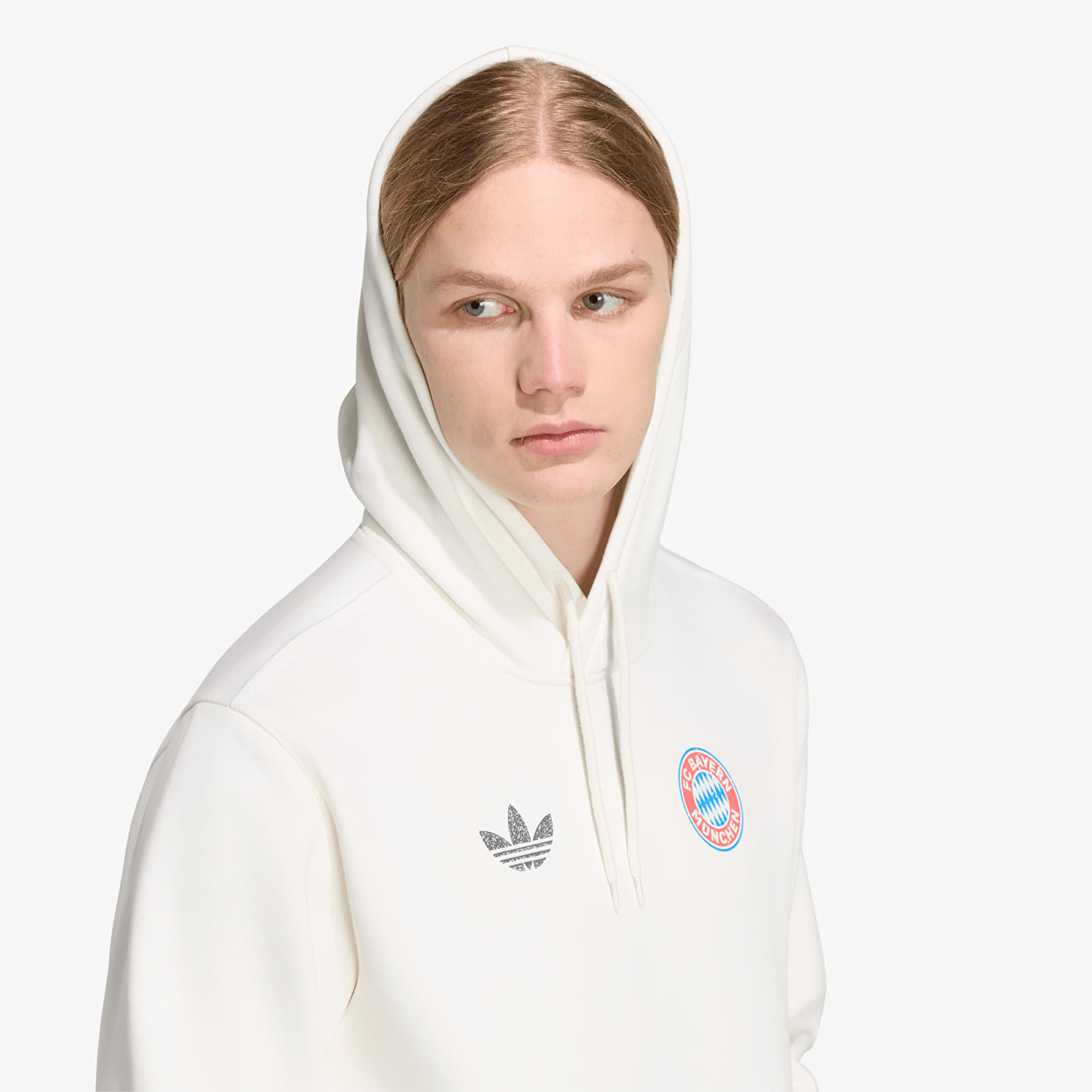 Sweatshirts til mænd adidas Fcb Og2 Gr Hd Core White