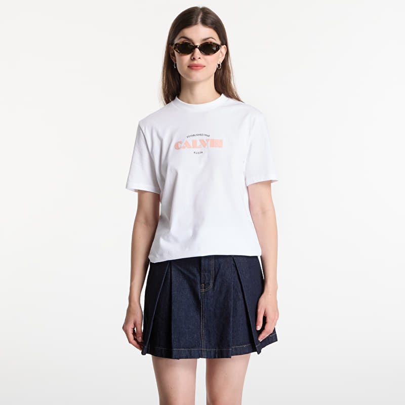 T-shirt Calvin Klein Jeans Ss Classic Resort Calvin Logo Tee Bright White