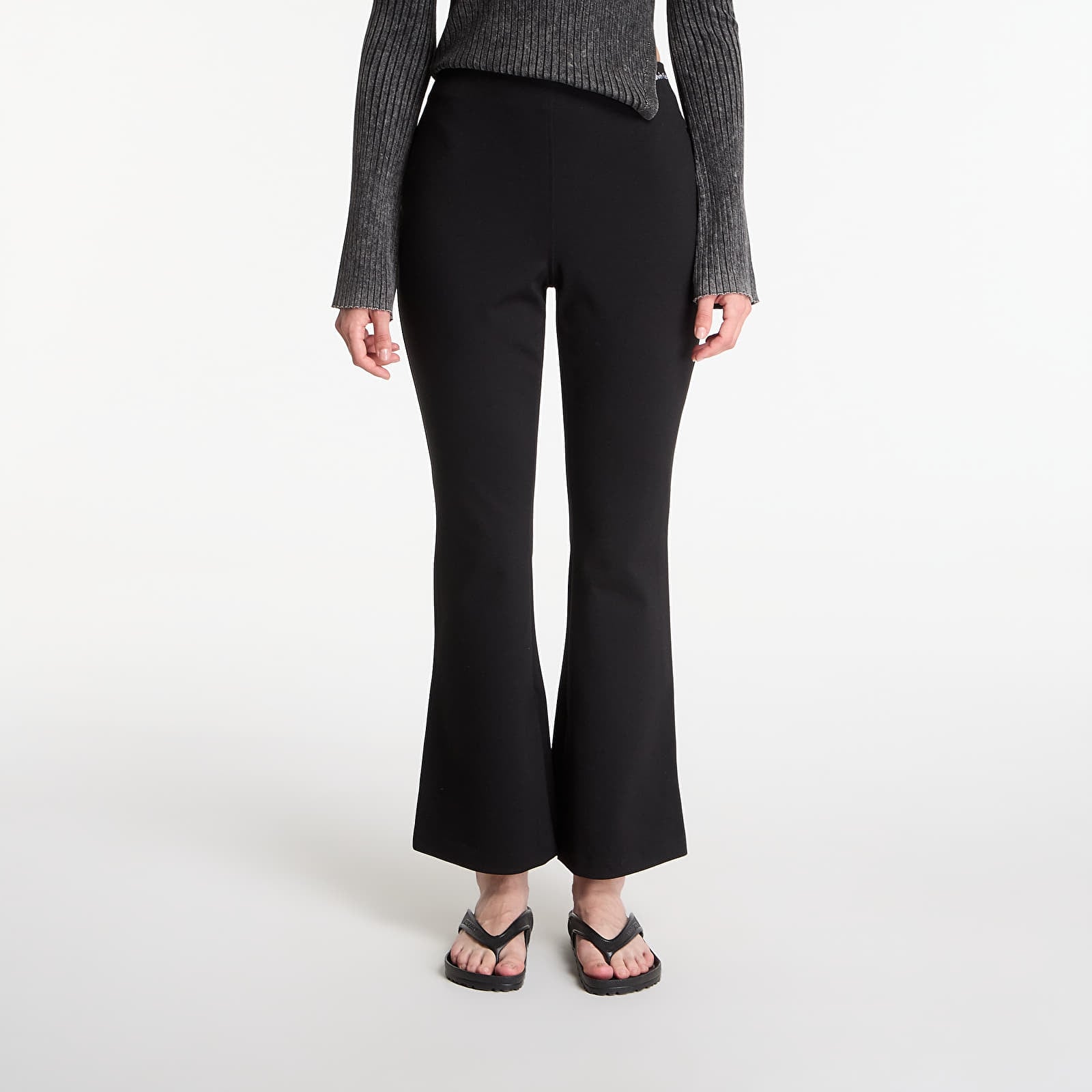 Spodnie Calvin Klein Jeans Ponte Tailored Flare Pant Black
