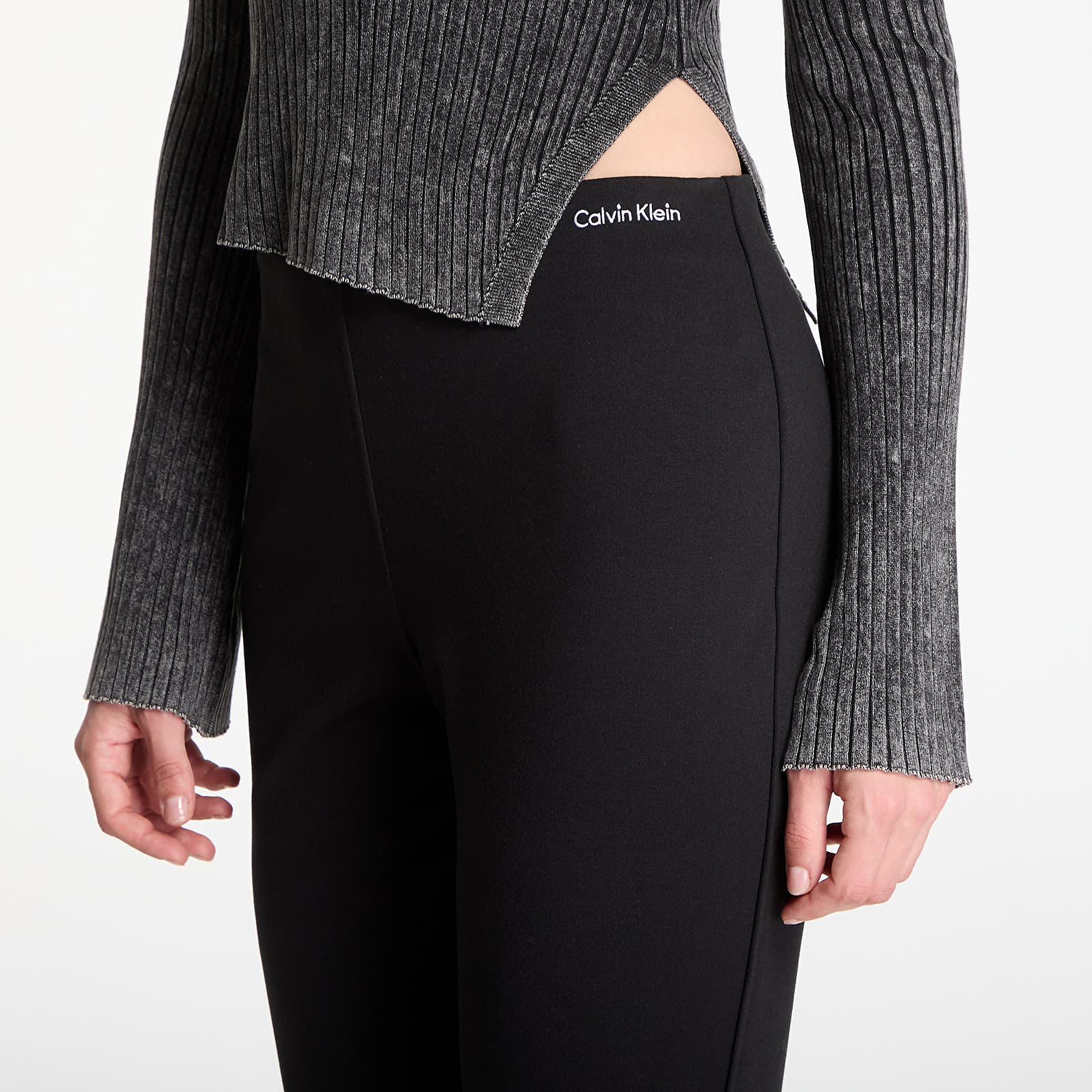 Spodnie Calvin Klein Jeans Ponte Tailored Flare Pant Black