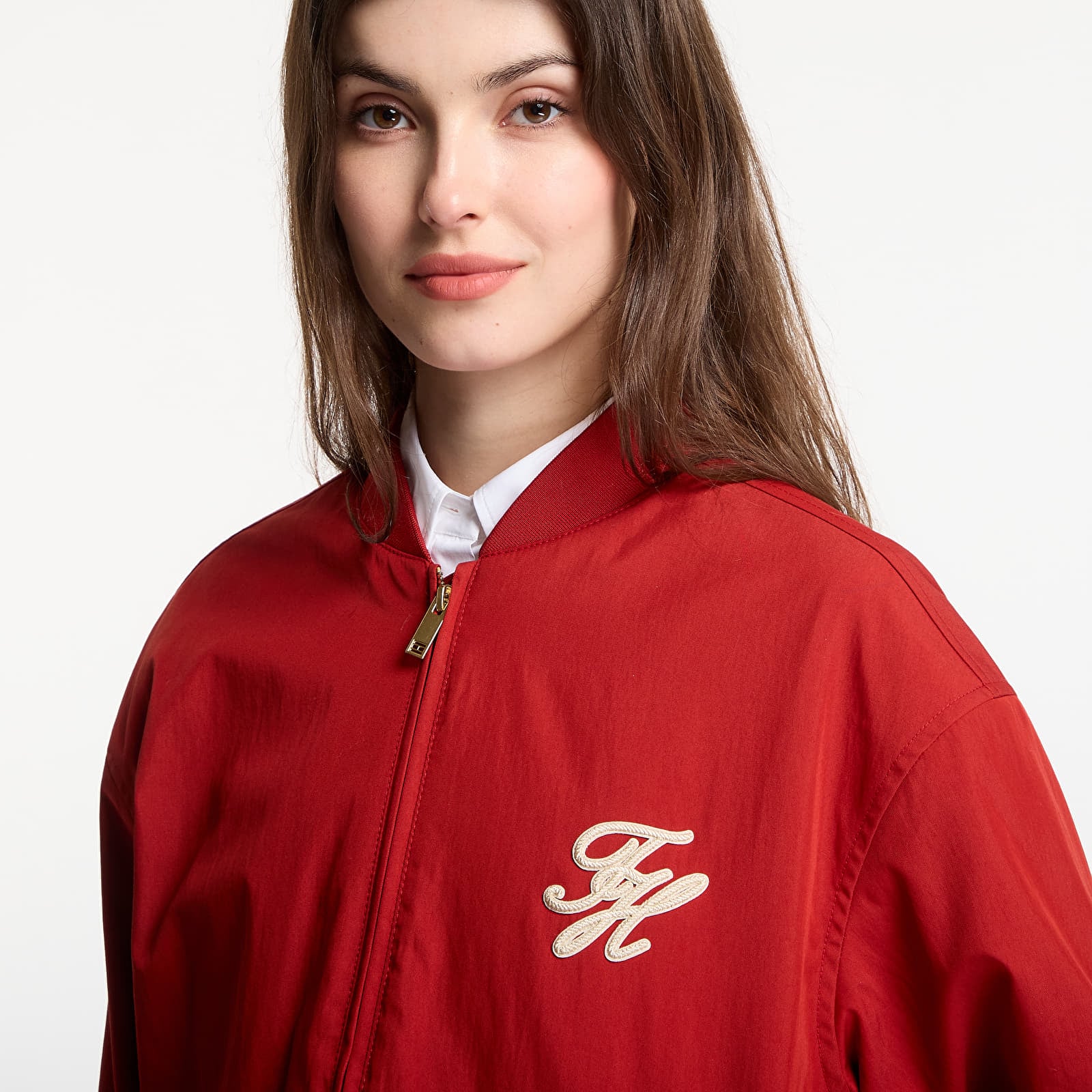 Kurtki Tommy Hilfiger Cotton Bomber Dark Magma