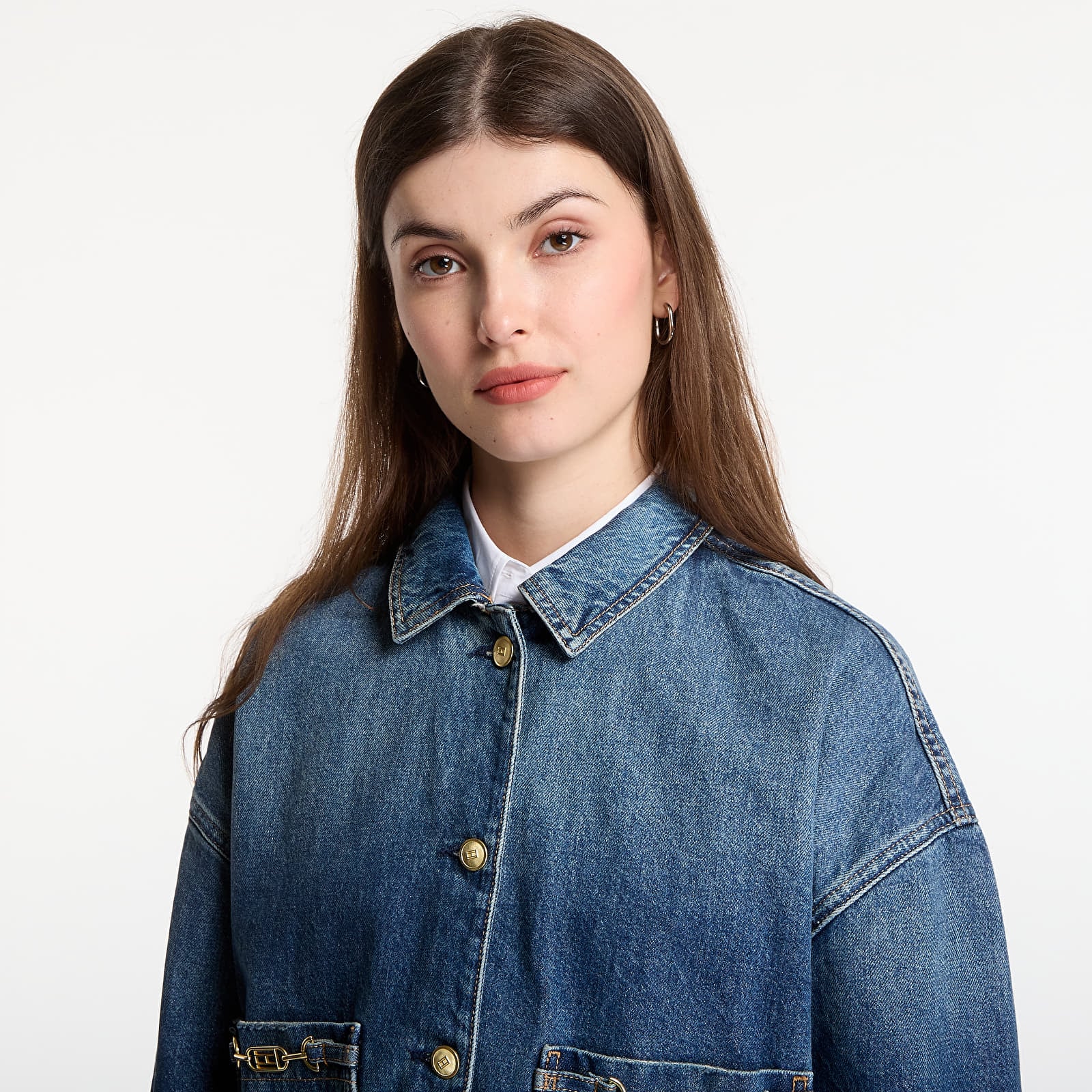 Jackor Tommy Hilfiger Cropped Jacket Cam Mid Cam Mid