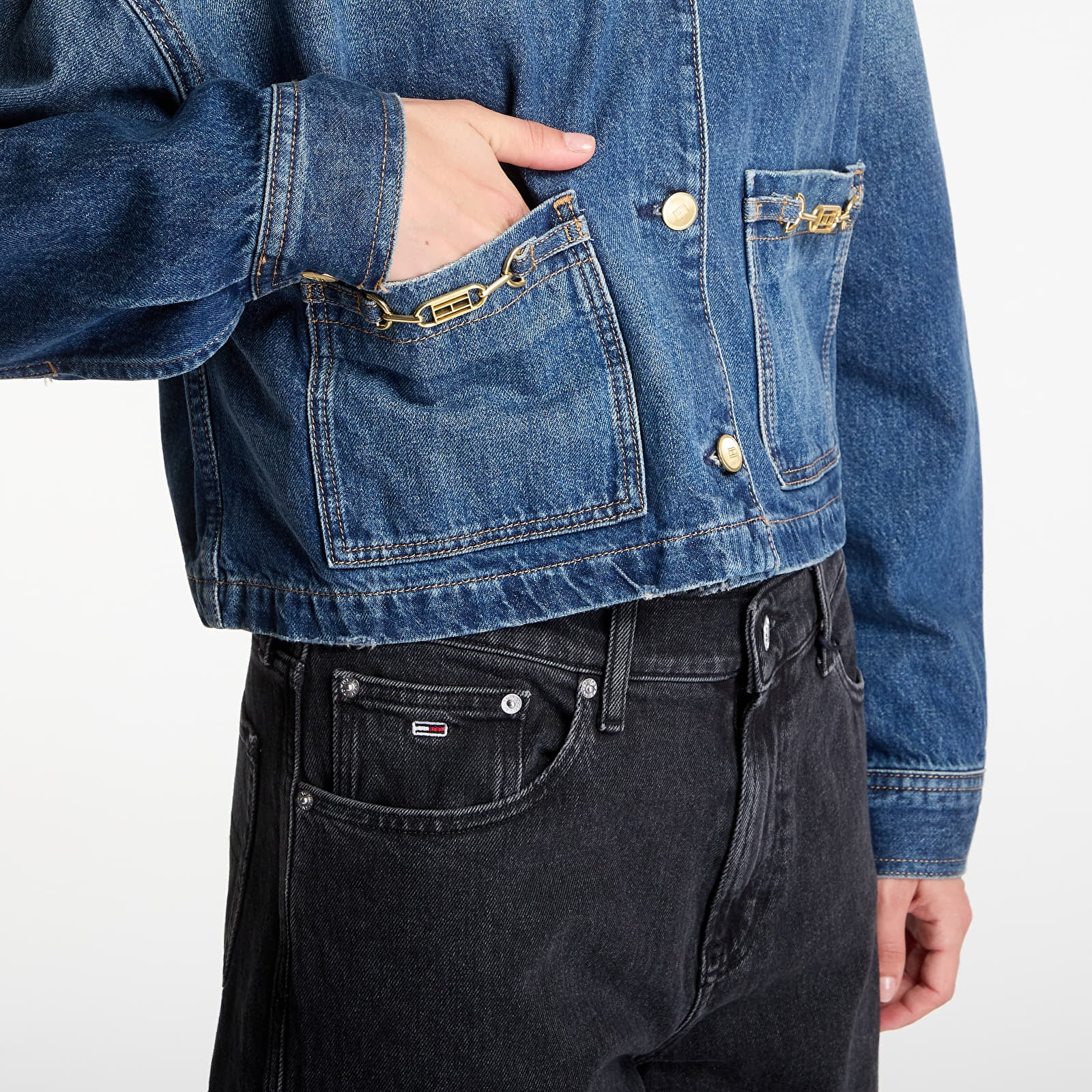 Jackor Tommy Hilfiger Cropped Jacket Cam Mid Cam Mid