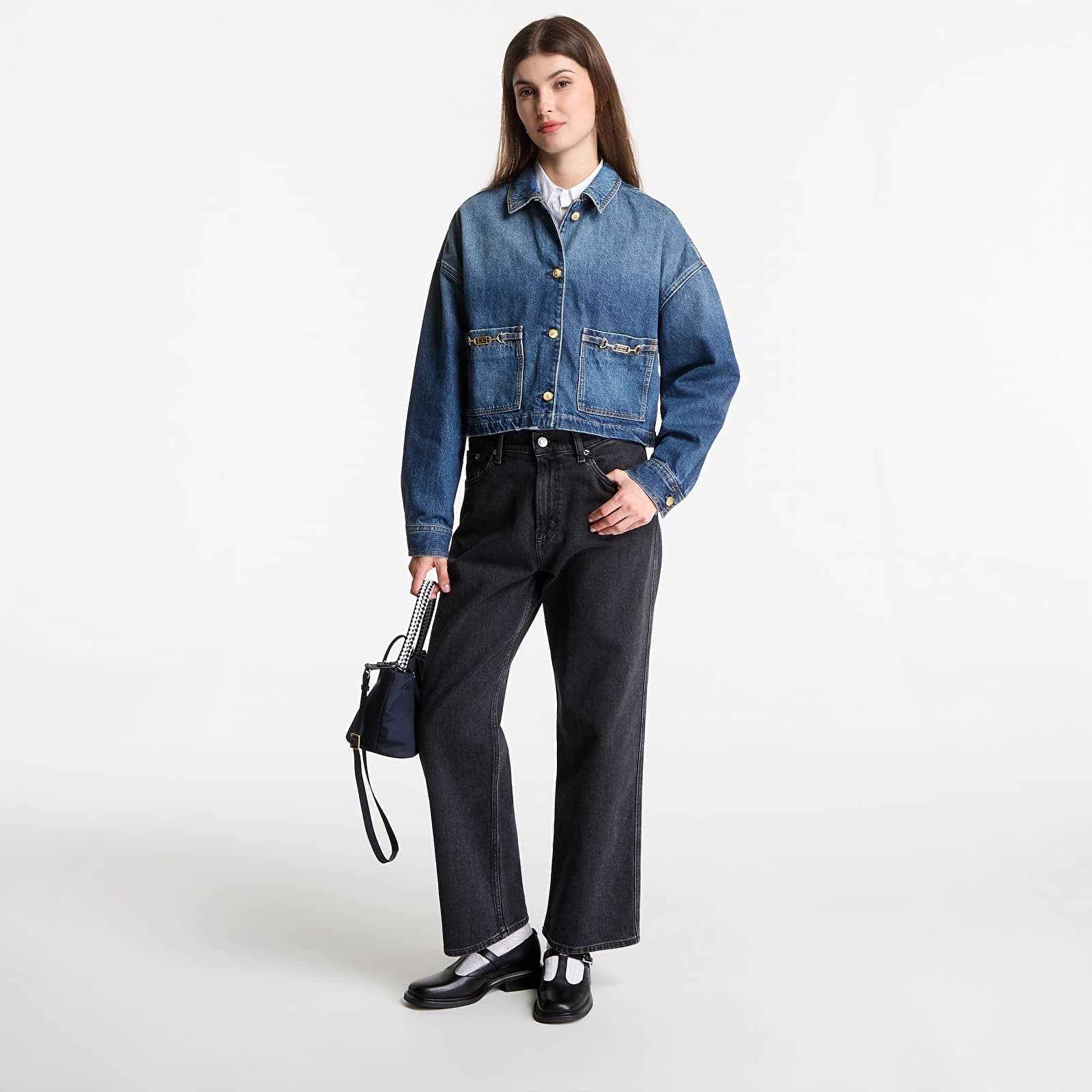 Jackor Tommy Hilfiger Cropped Jacket Cam Mid Cam Mid