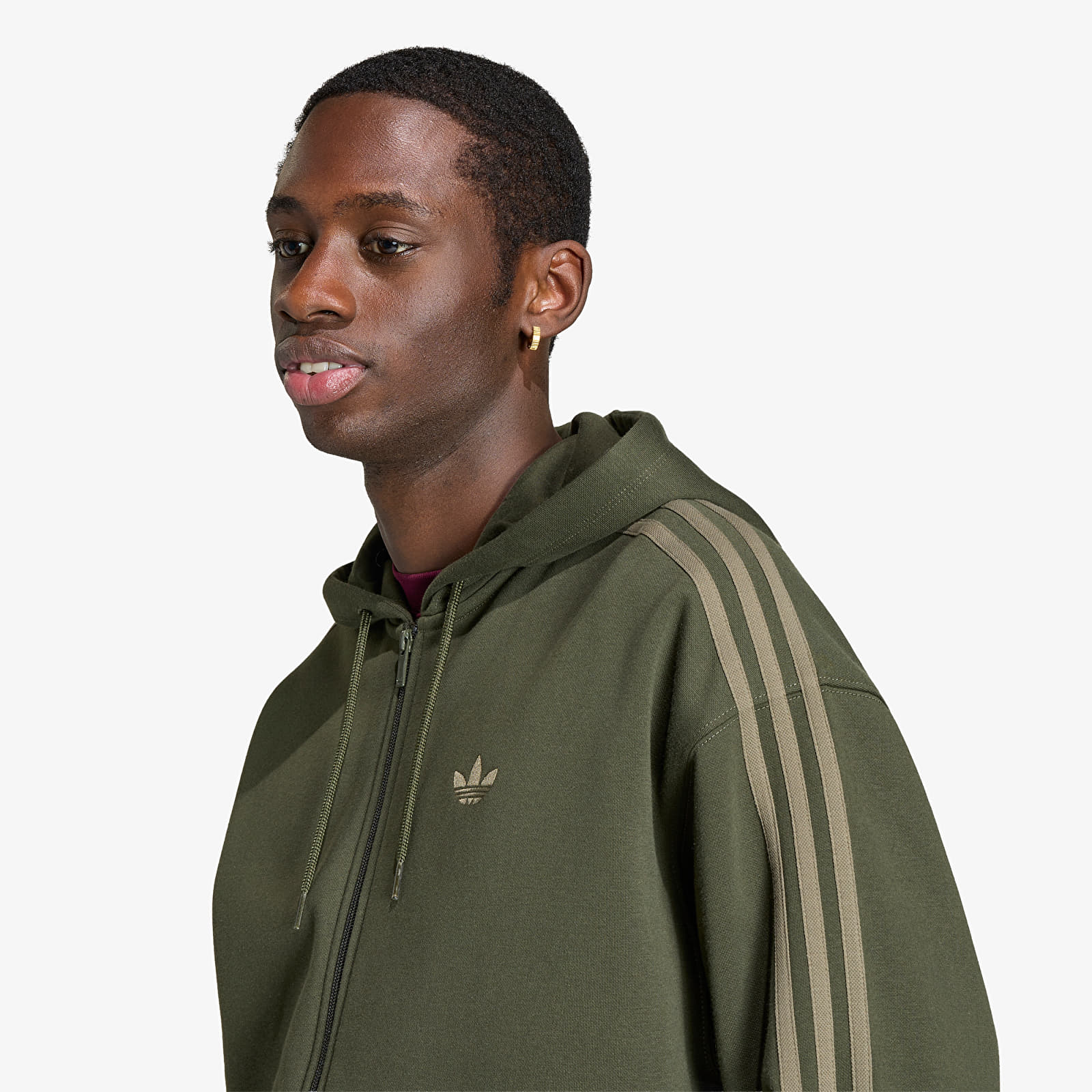 Pánske mikiny adidas Baggy Fz Hoodie Night Cargo