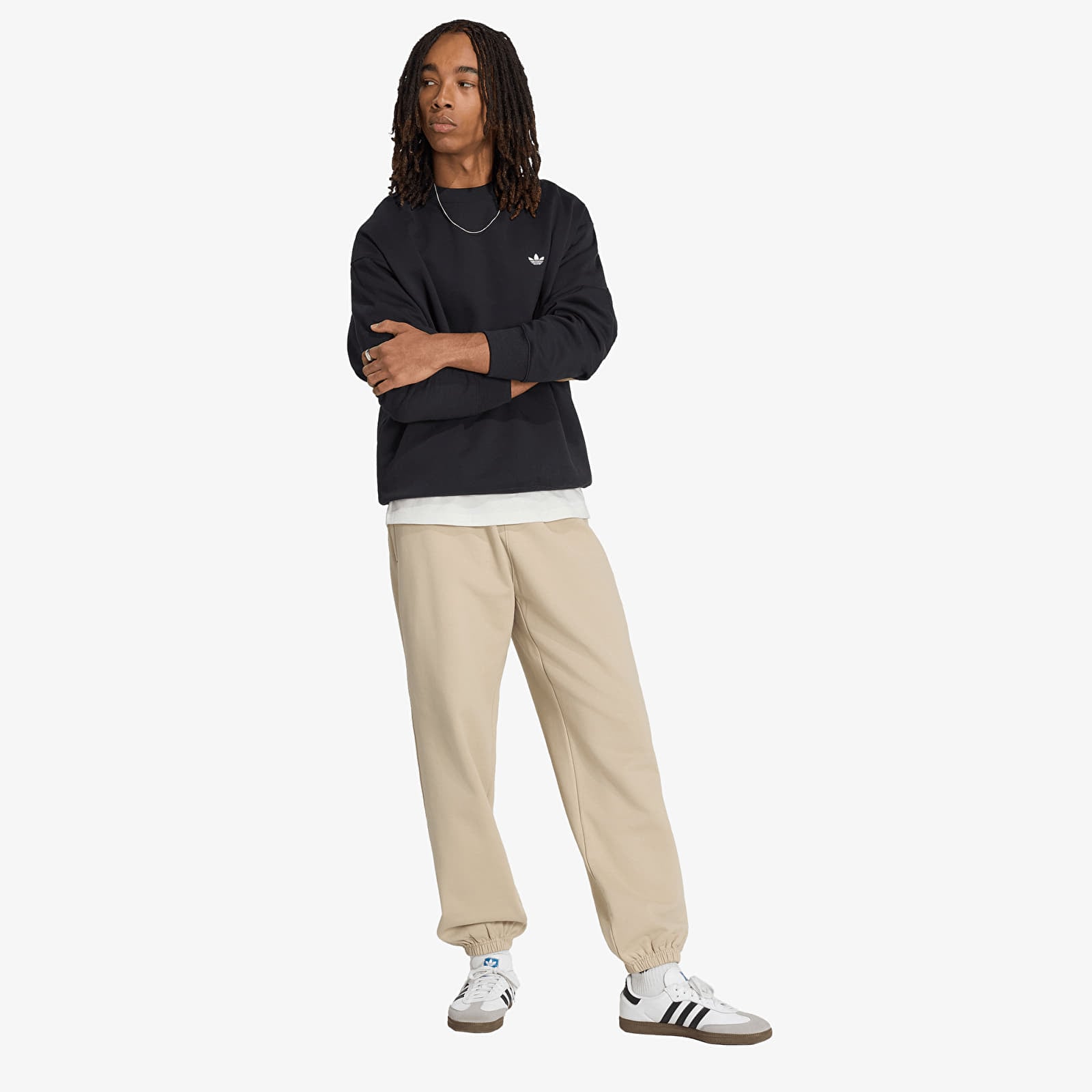 Miesten collegehousut adidas Ess Loose Pt Khaki Three