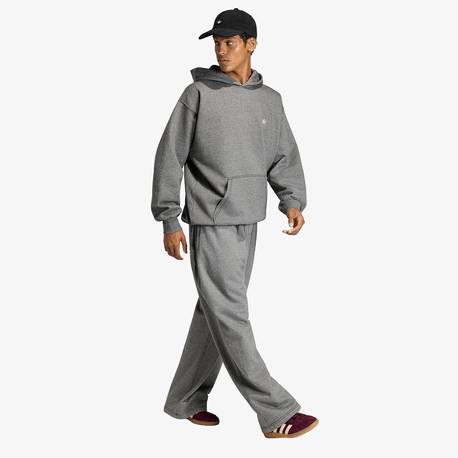Miesten collegepaidat adidas Ess Loose Hd Grey Four Mel