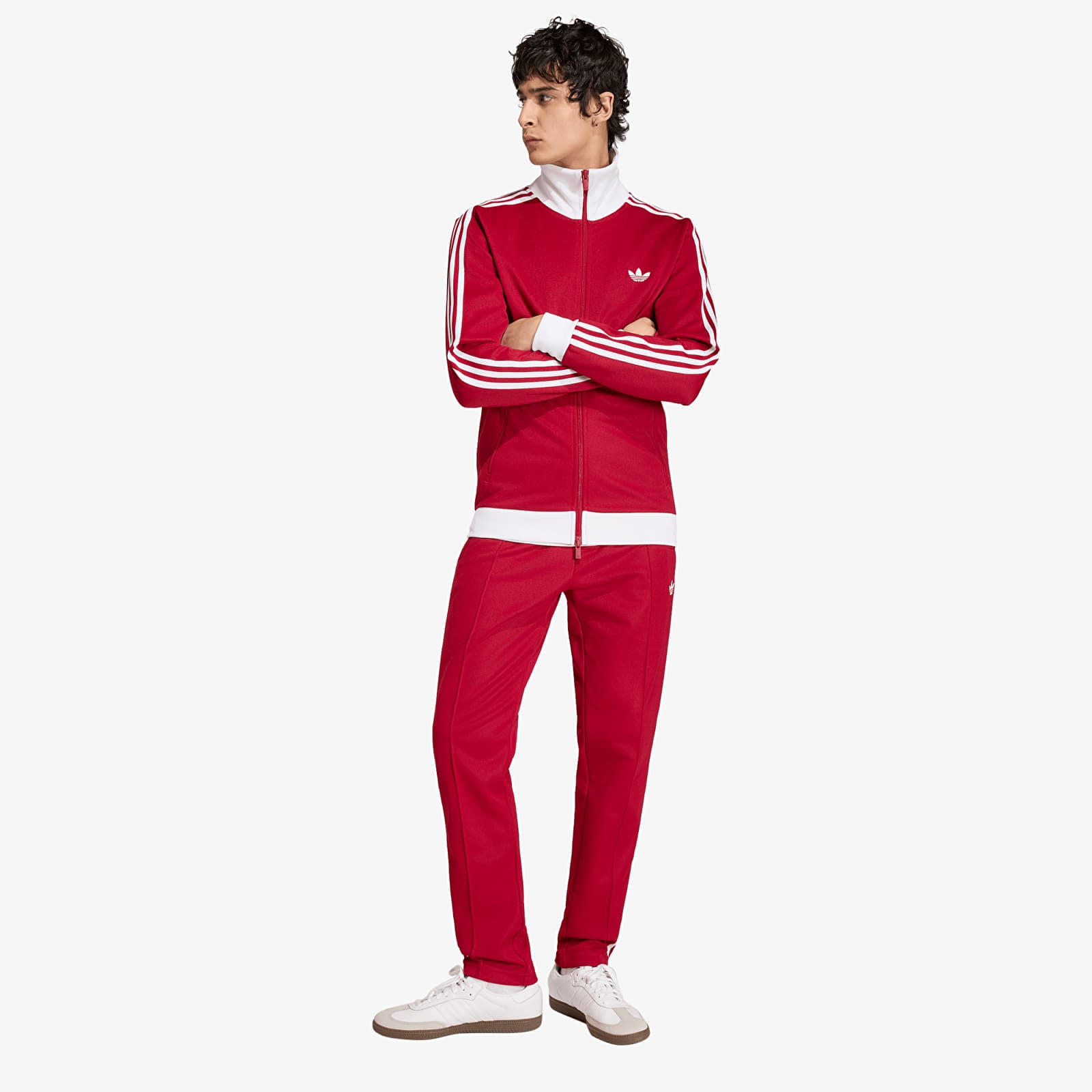 Herren-Sweatshirts adidas Beckenbauer Tt Team Victory Red/ White