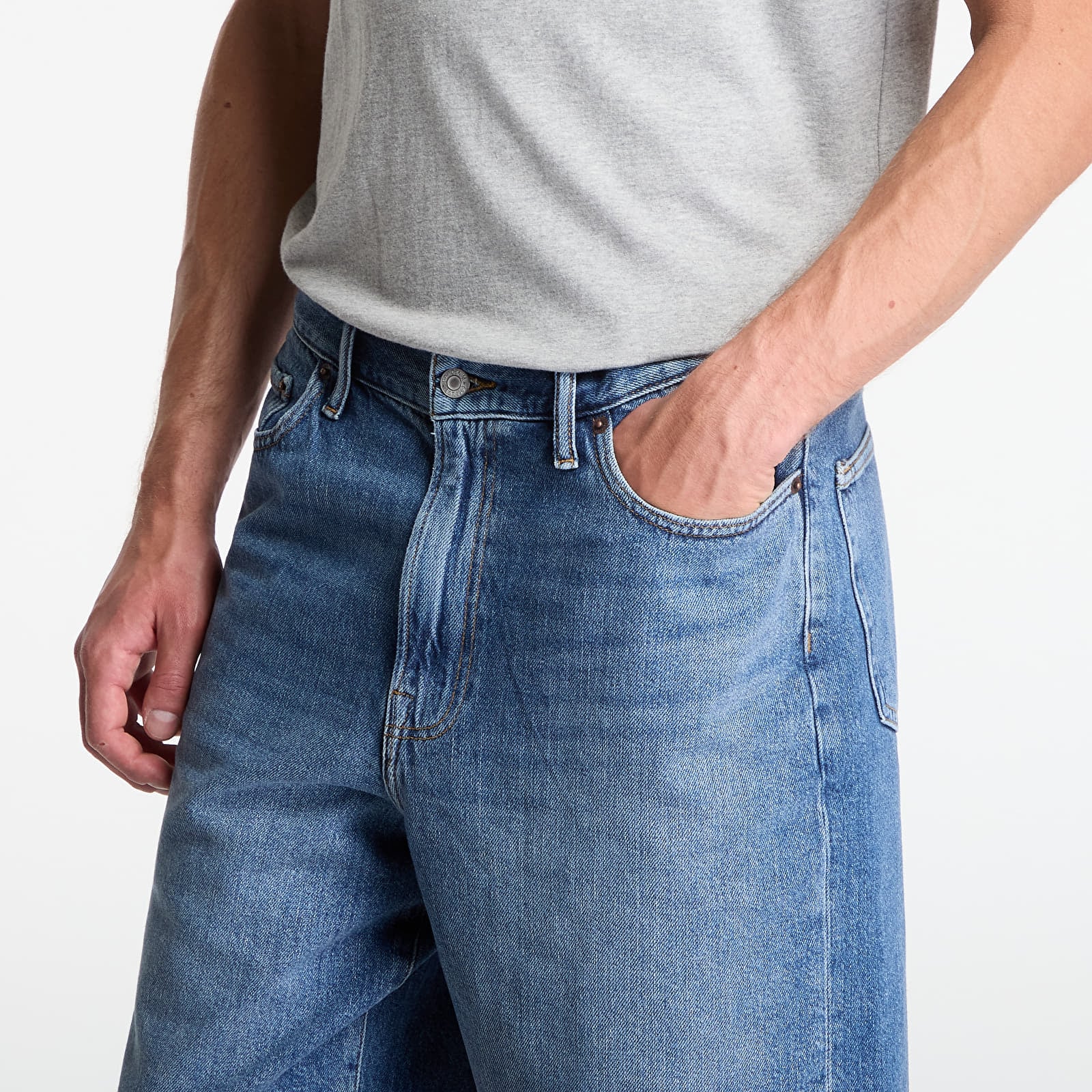 Shortsid GAP V-Supersoft Loose Denim Short Med Larch Blue
