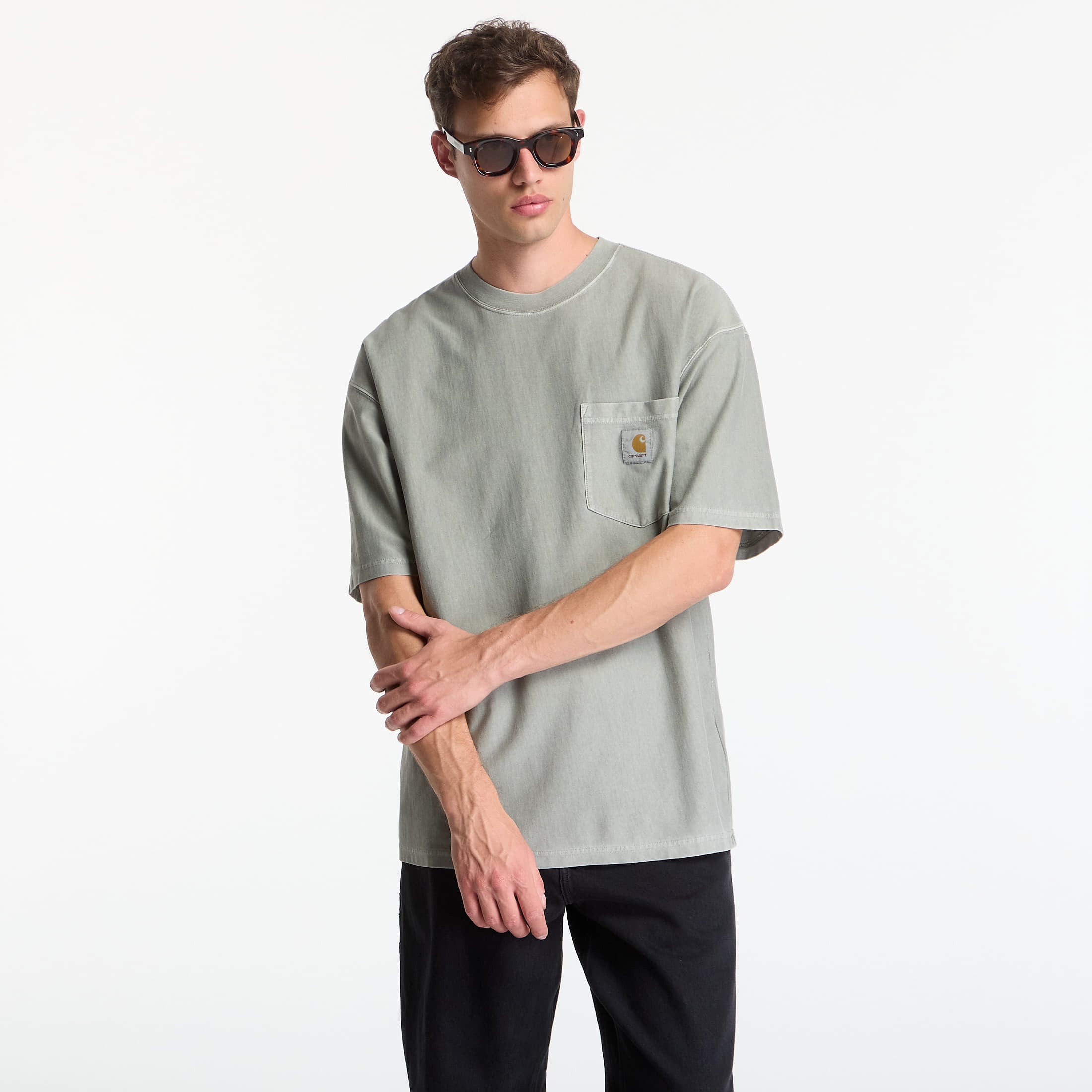 T-shirt Carhartt WIP S/S Loose Pocket T-Shirt UNISEX Shady Green Garment Dyed M
