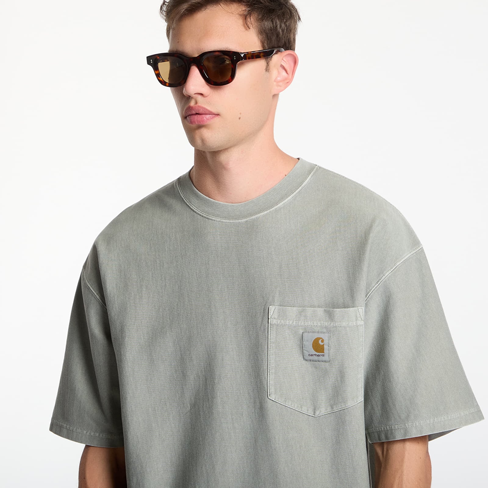 T-paidat Carhartt WIP S/S Loose Pocket T-Shirt UNISEX Shady Green Garment Dyed