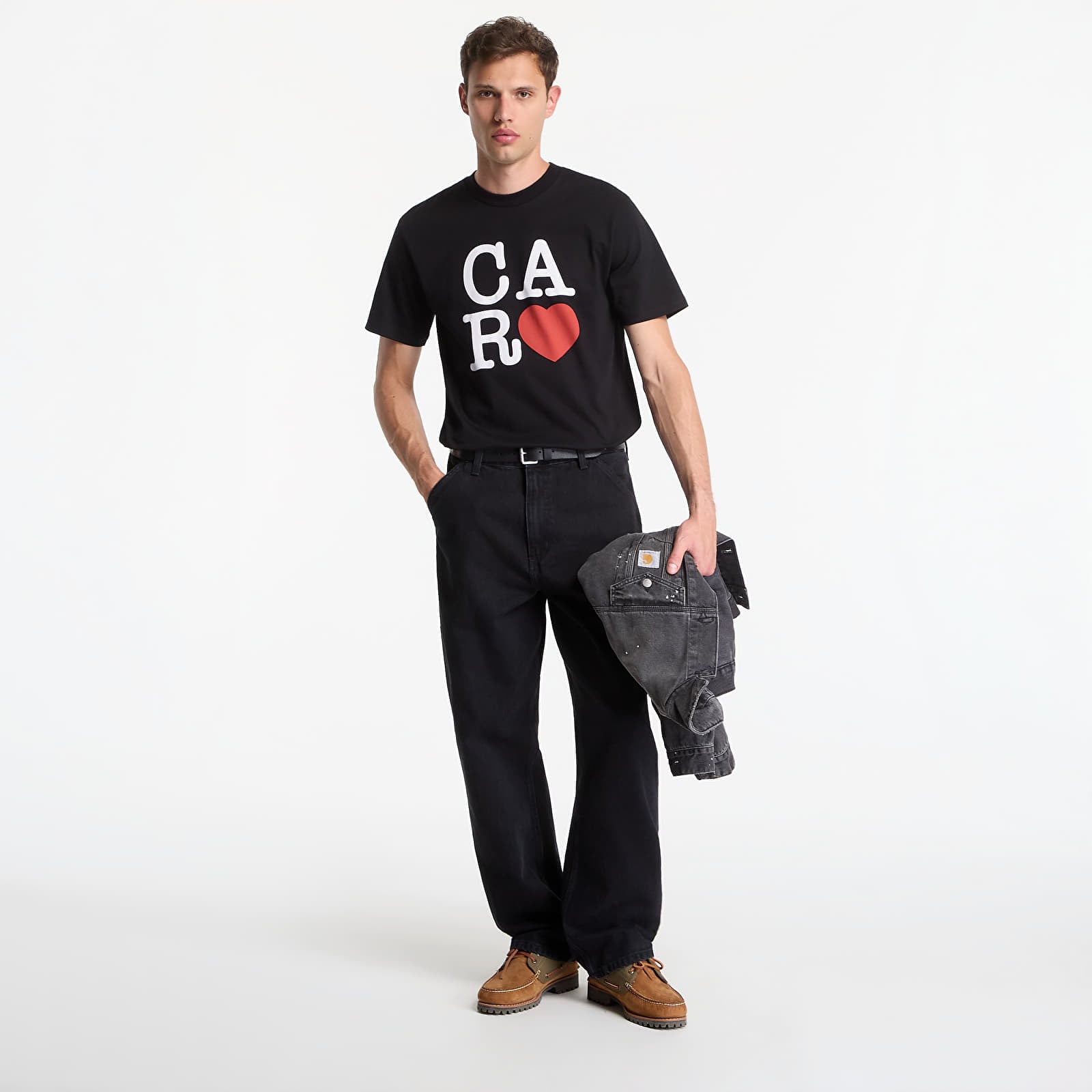 Miesten T-paidat Carhartt WIP S/S I Hartt T-Shirt UNISEX Black
