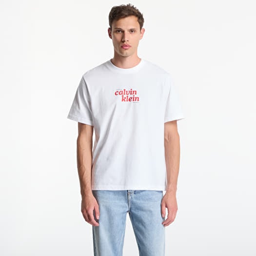 Tričko Calvin Klein Jeans Ss 20S Calvin Klein Trvl Font Graphic Tee Bright White