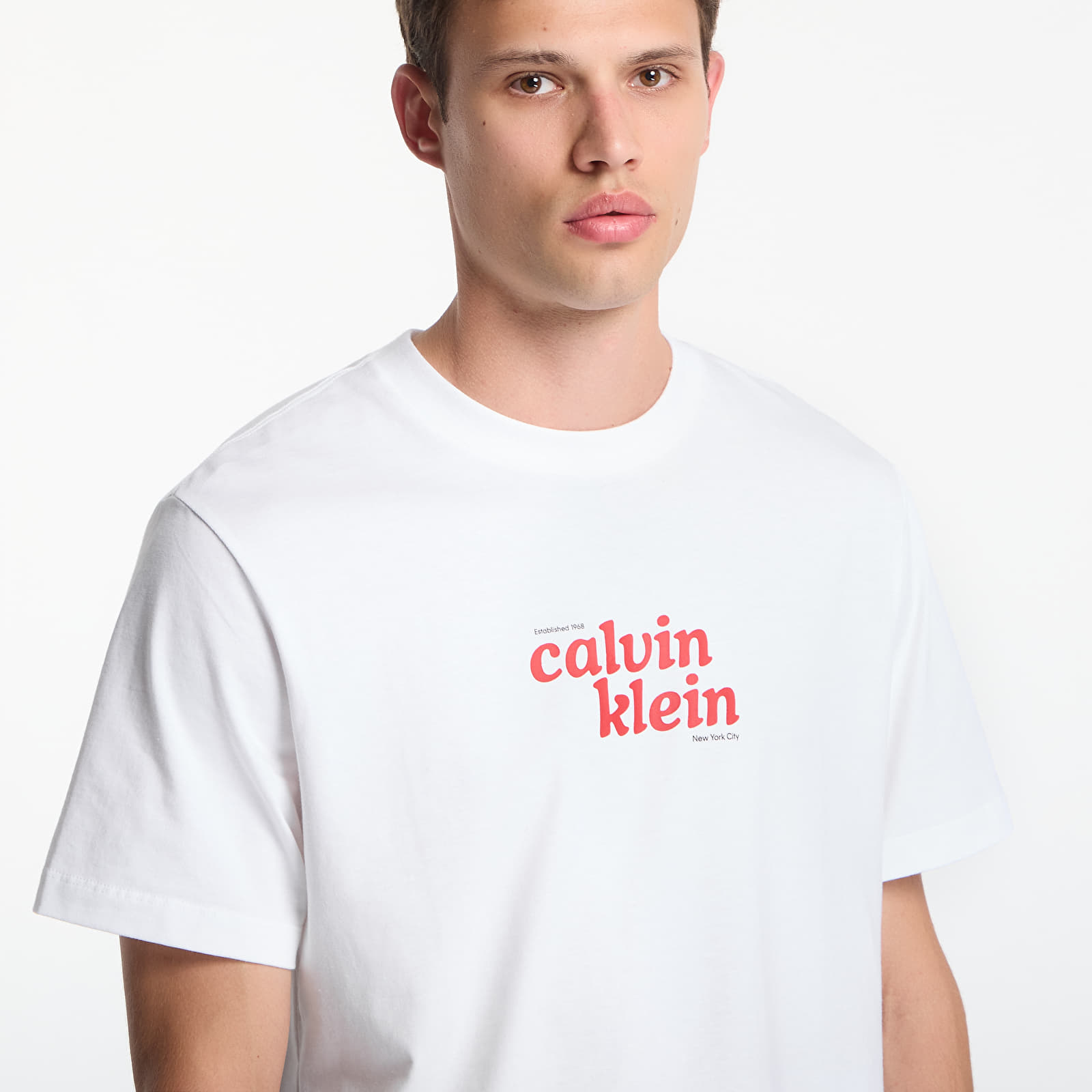 T-shirts  Calvin Klein Jeans Ss 20S Calvin Klein Trvl Font Graphic Tee Bright White