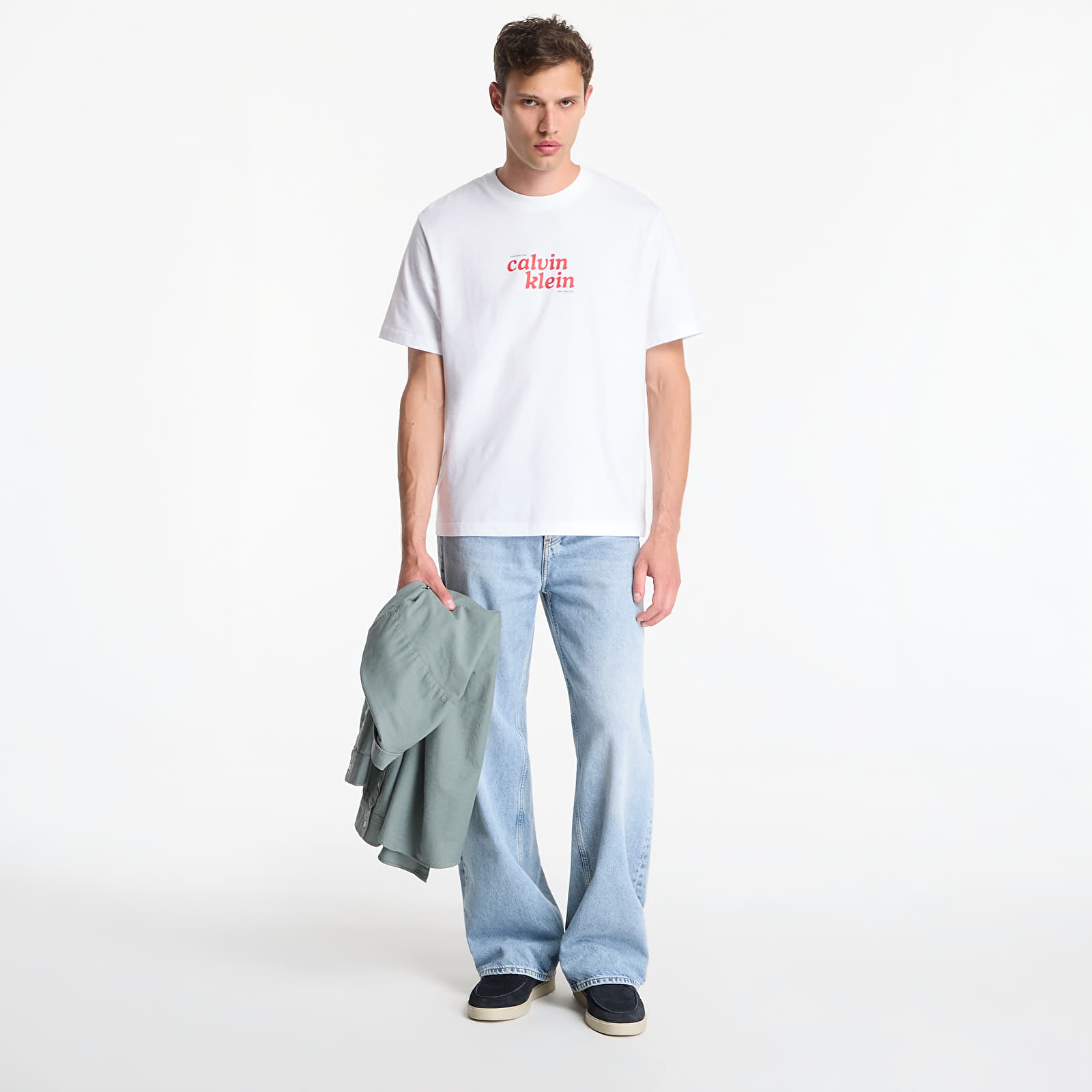 T-shirts  Calvin Klein Jeans Ss 20S Calvin Klein Trvl Font Graphic Tee Bright White