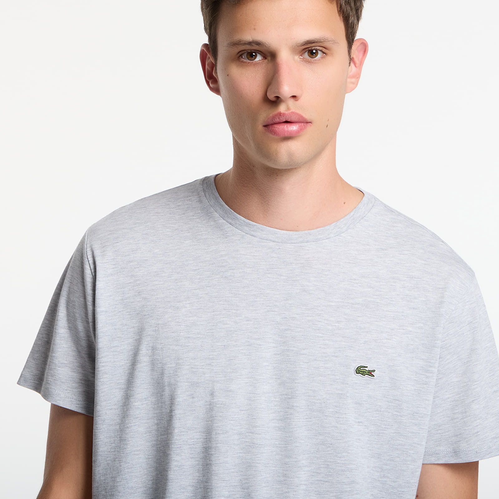 Koszulki LACOSTE Base T-shirt melange šedé