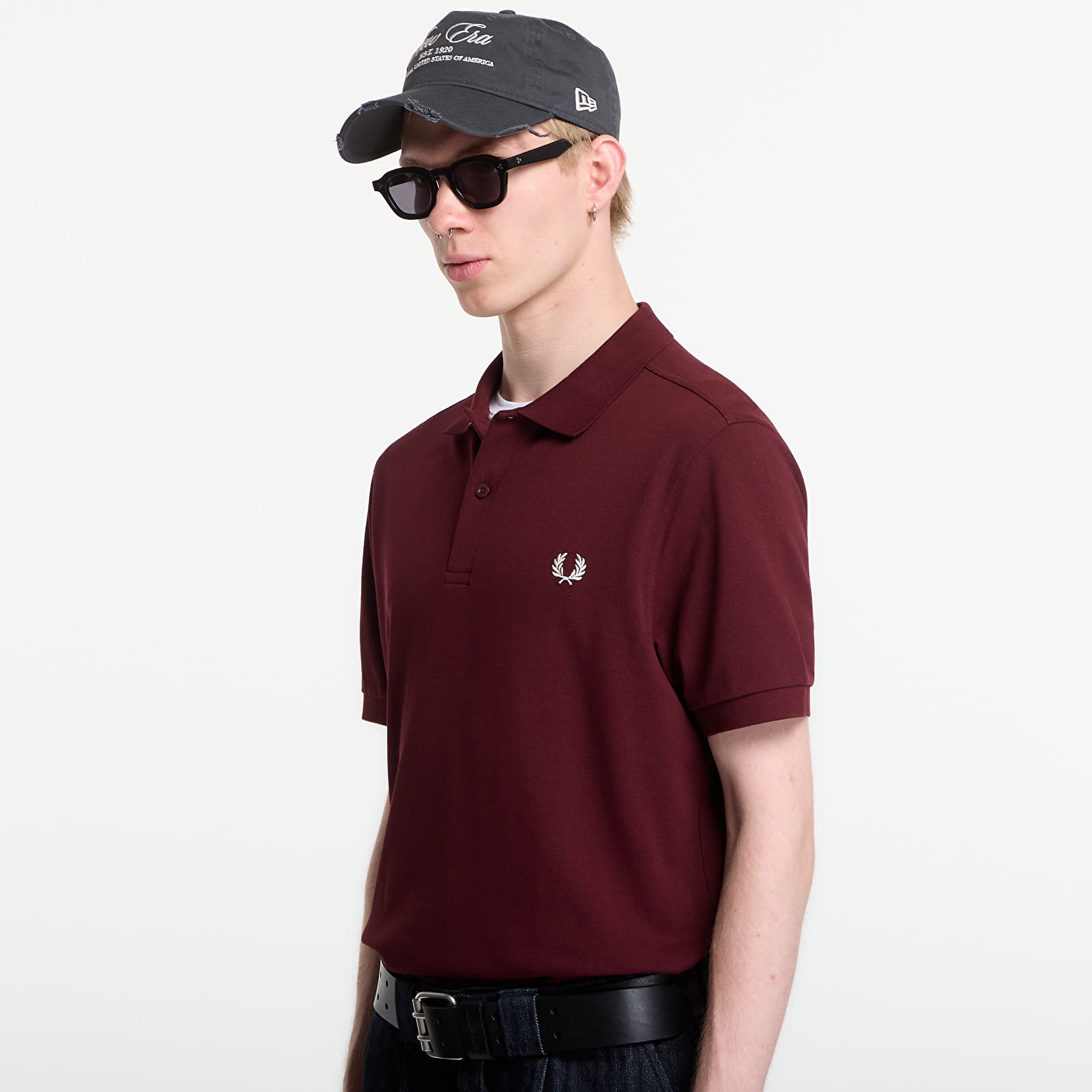 Men's T-shirts Fred Perry The Fred Perry Shirt Oxblood