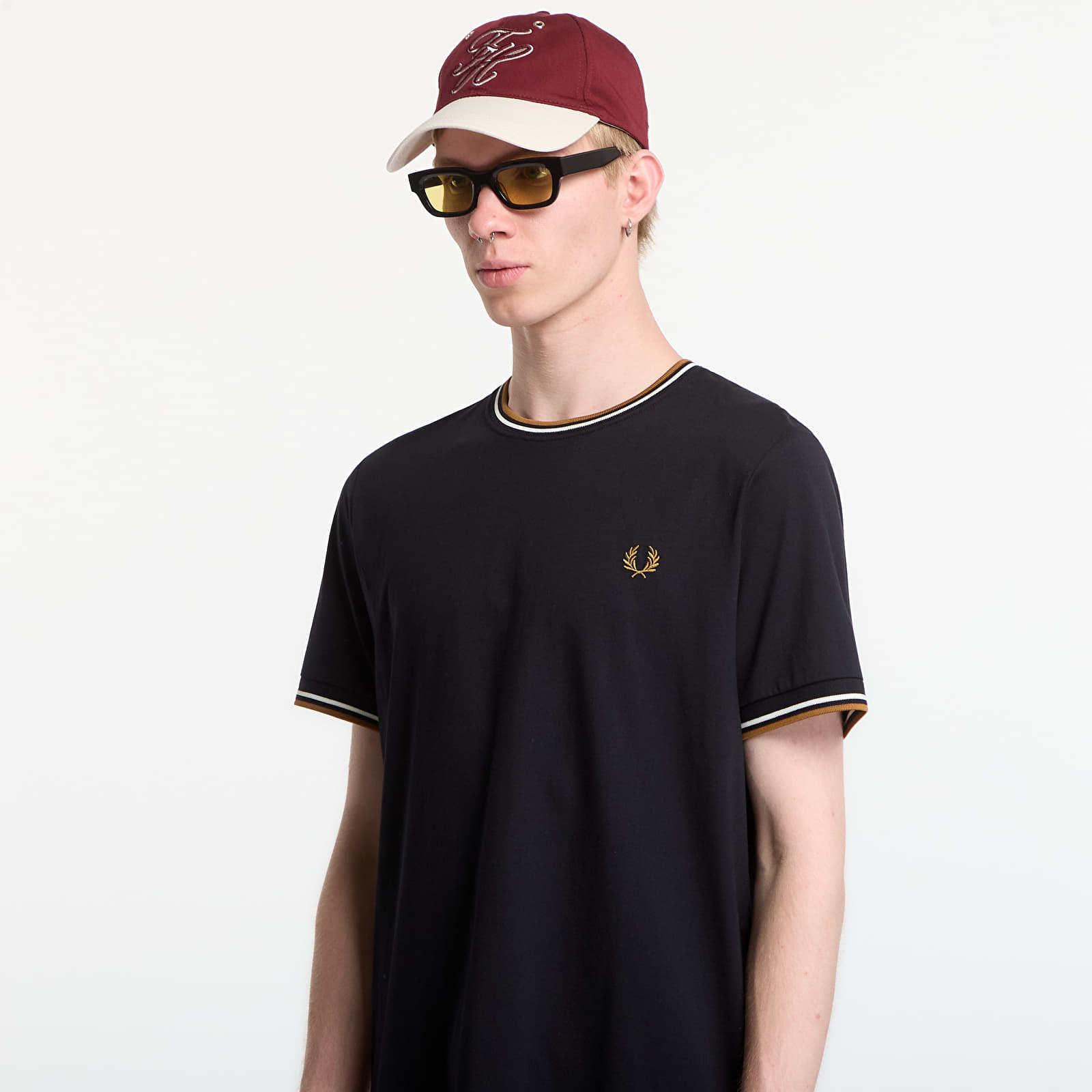 Men's T-shirts Fred Perry Twin Tipped T-Shirt Black