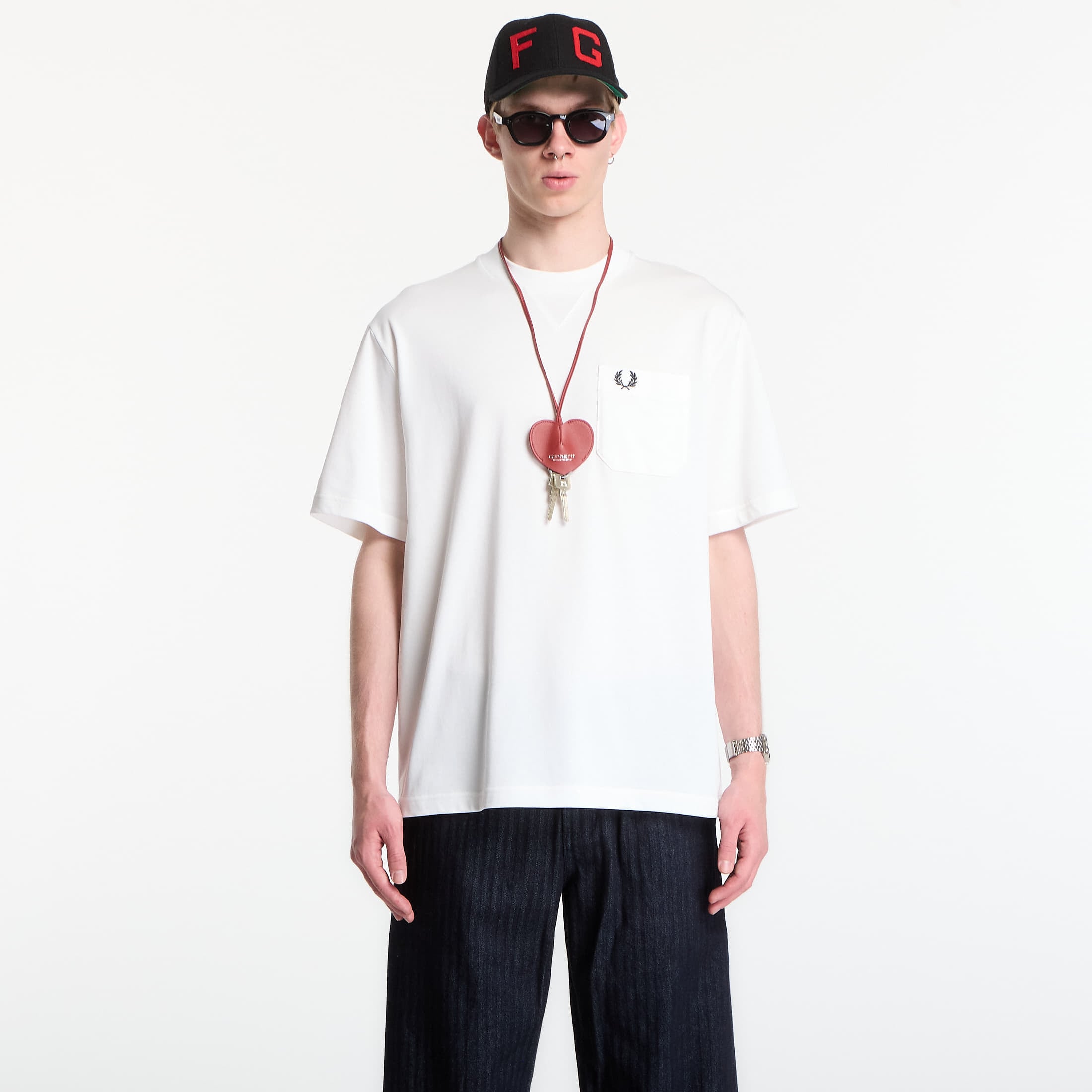T-shirt Fred Perry Pocket Detail T-Shirt White XL