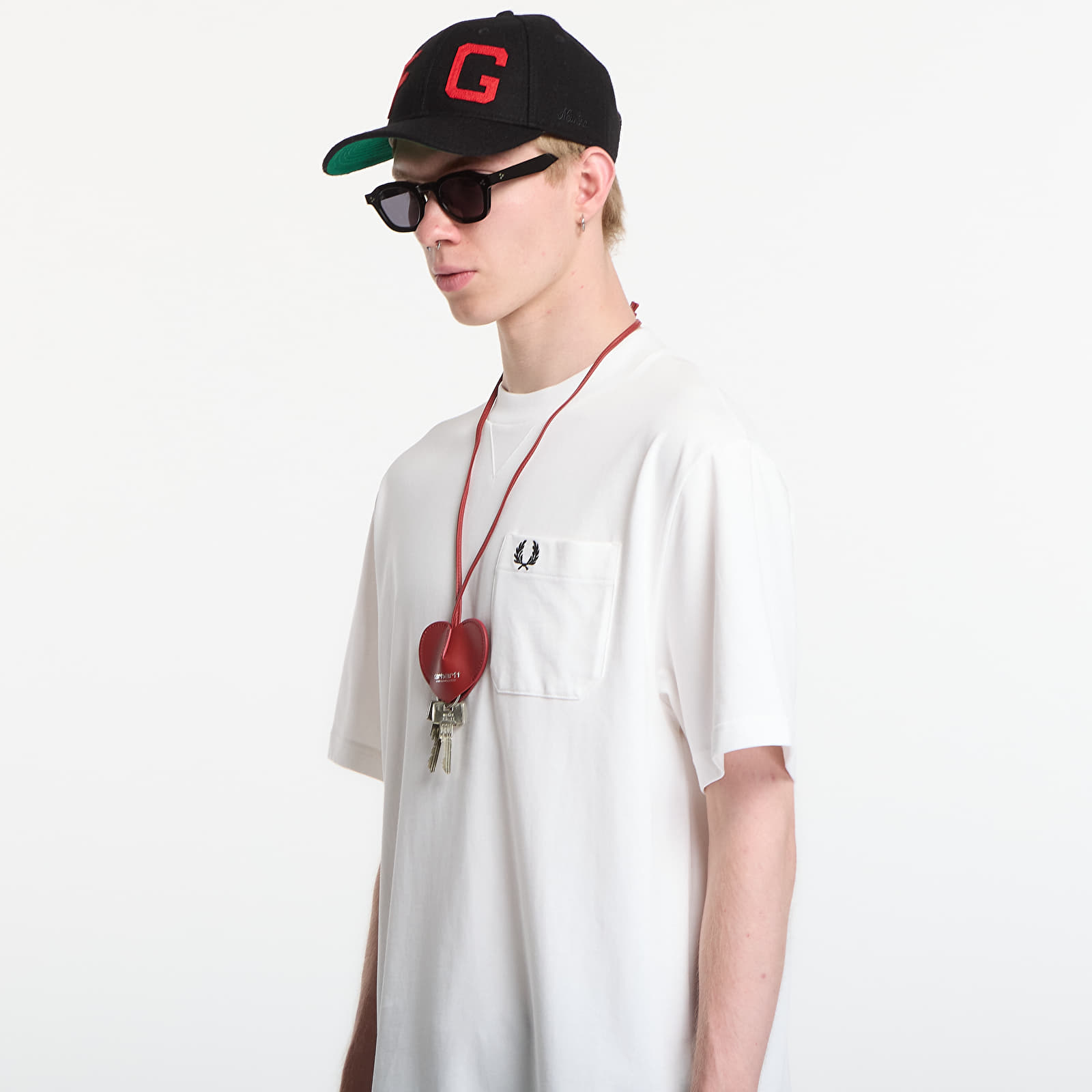 Vīriešu T-krekli Fred Perry Pocket Detail T-Shirt White