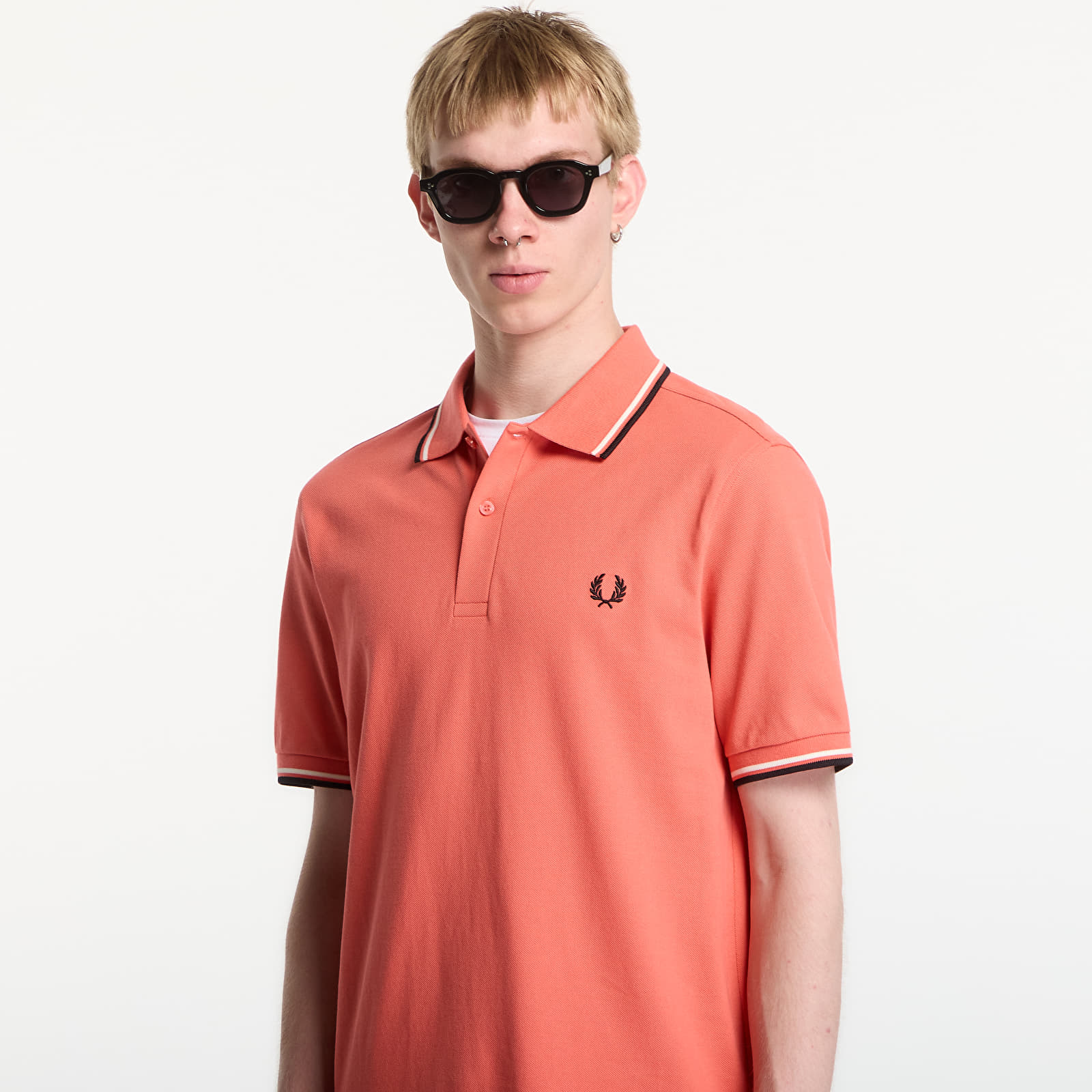 Muške majice kratkih rukava Fred Perry Twin Tipped Fred Perry Shirt Pink