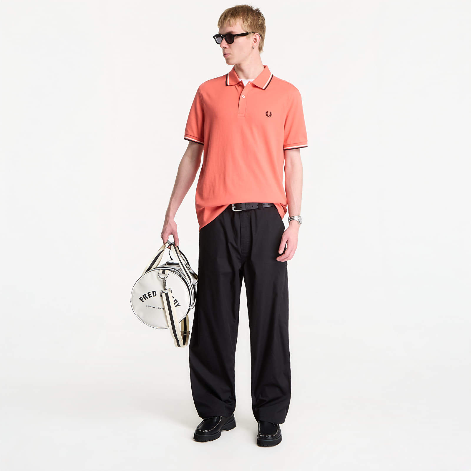 Muške majice kratkih rukava Fred Perry Twin Tipped Fred Perry Shirt Pink