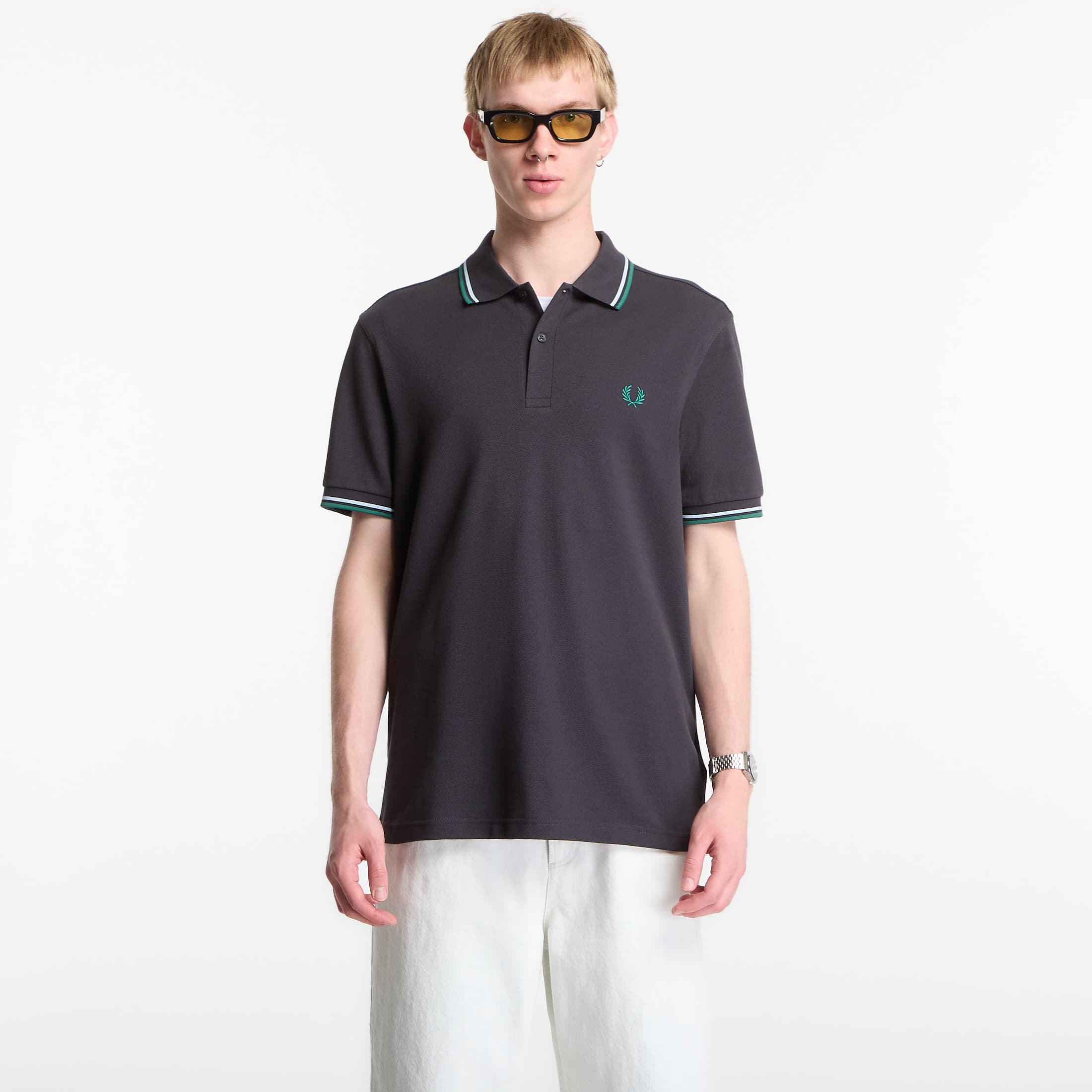 T-shirt Fred Perry Twin Tipped Fred Perry Shirt Anchor Grey M