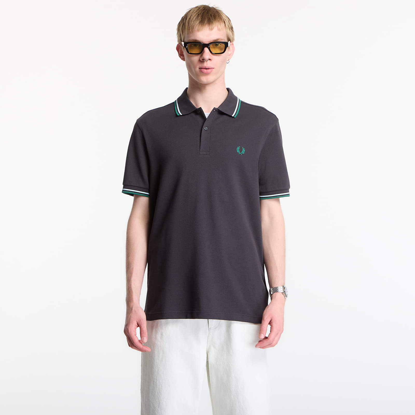 Vīriešu T-krekli Fred Perry Twin Tipped Fred Perry Shirt Anchor Grey
