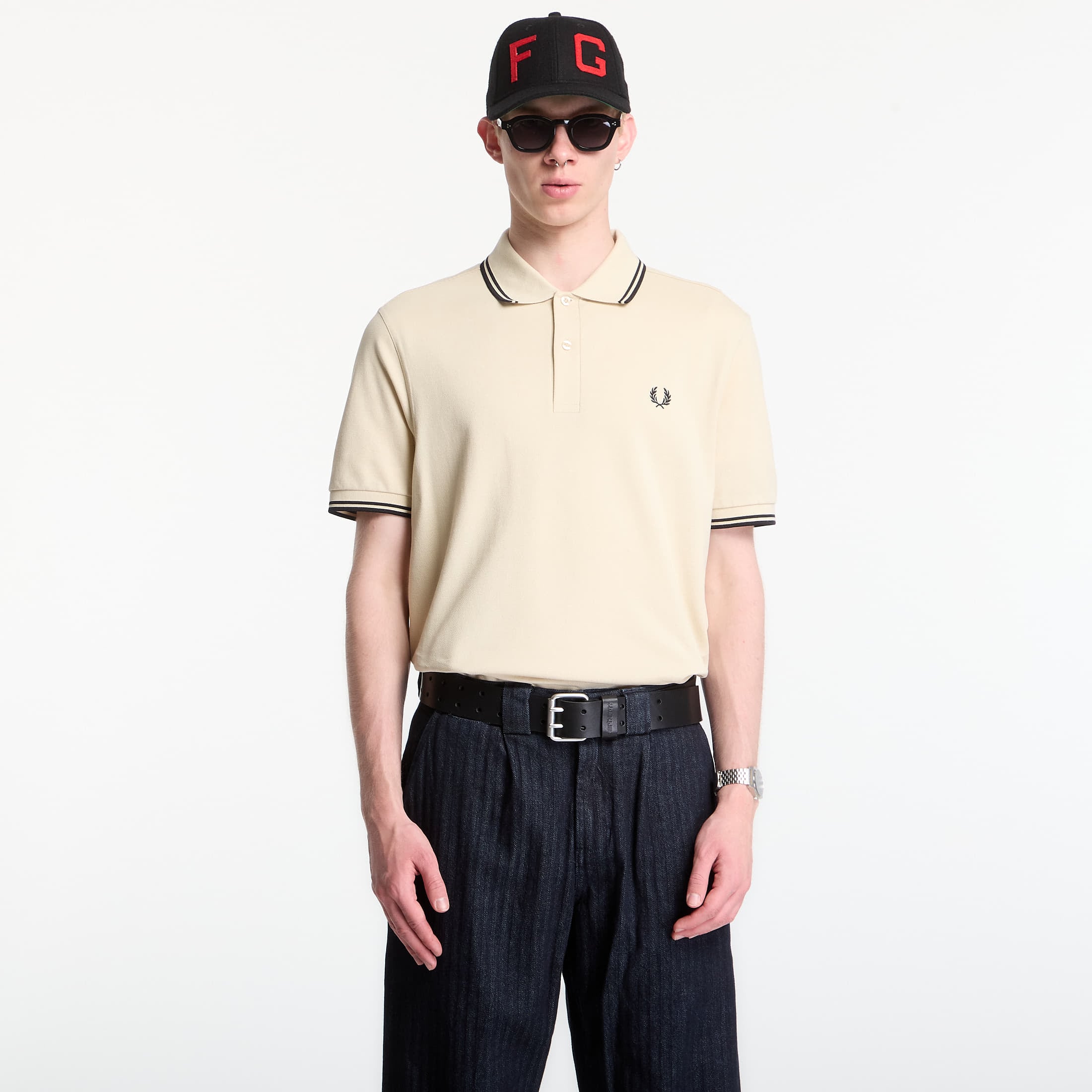 T-shirt Fred Perry Twin Tipped Fred Perry Shirt Ecru L