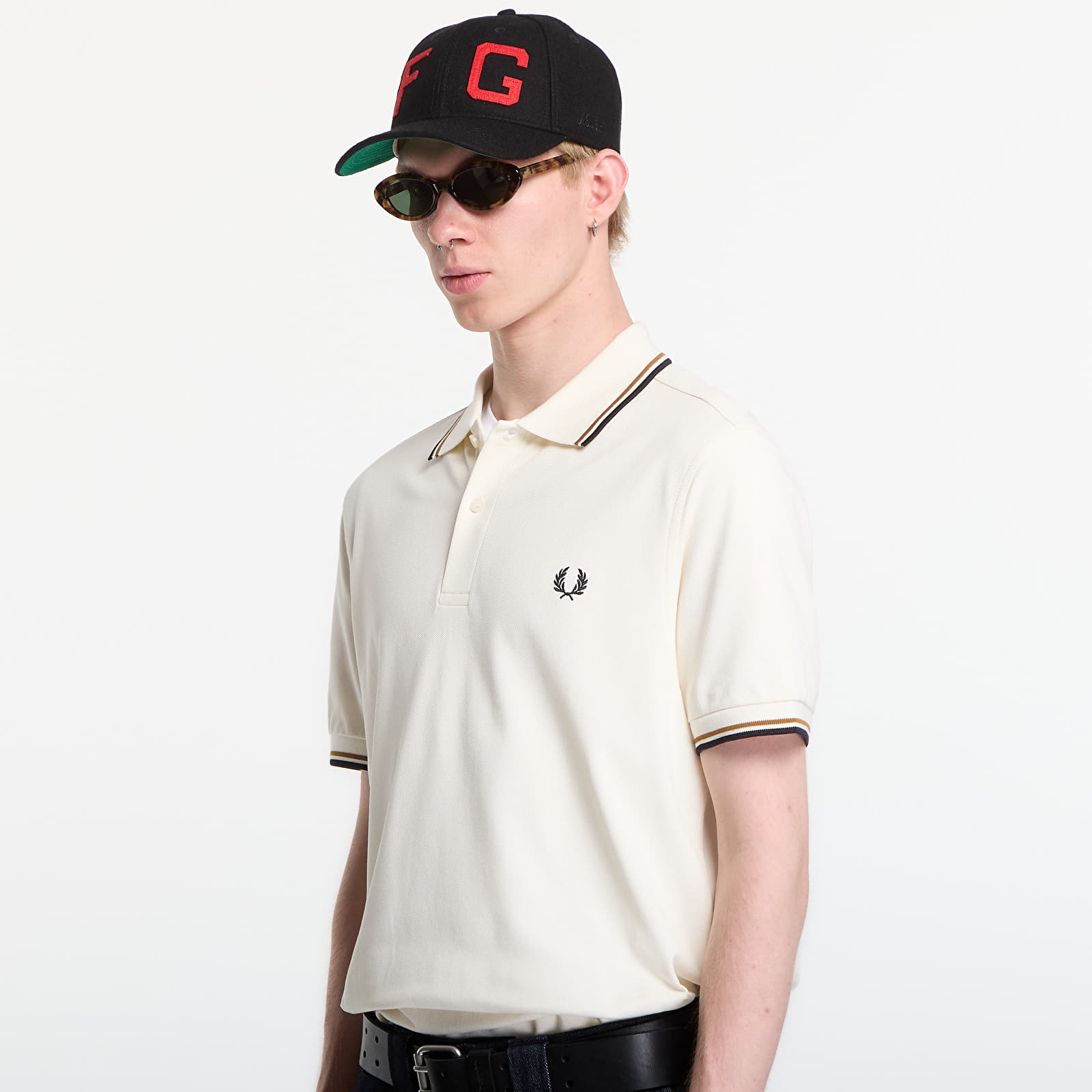 Men's T-shirts Fred Perry Twin Tipped Fred Perry Shirt Ecru