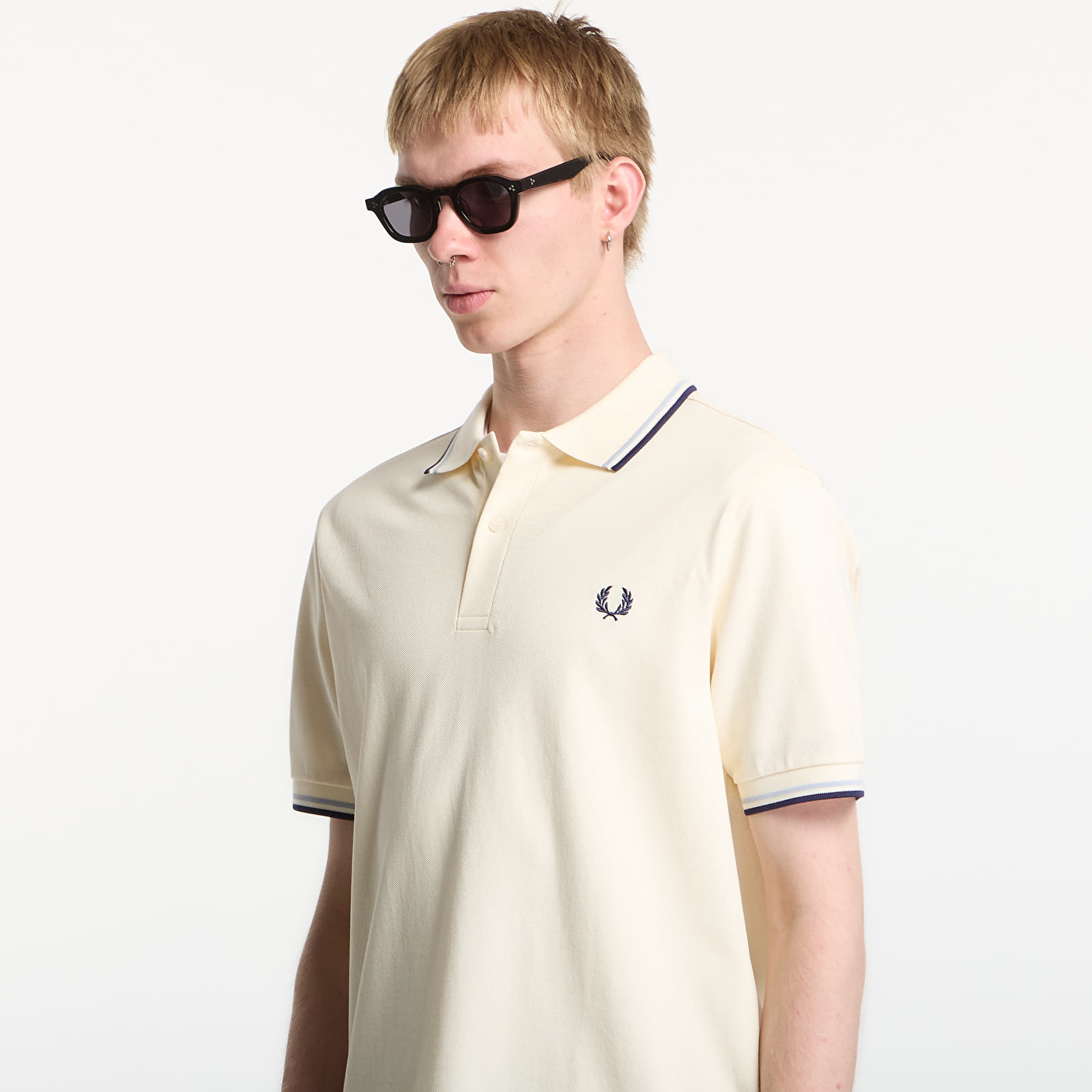 Vīriešu T-krekli Fred Perry Twin Tipped Fred Perry Shirt Ecru
