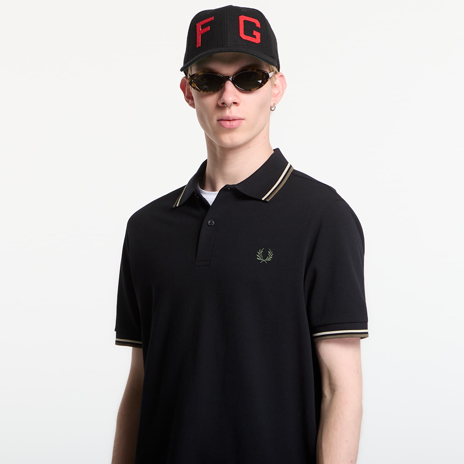 Men's T-shirts Fred Perry Twin Tipped Fred Perry Shirt Black