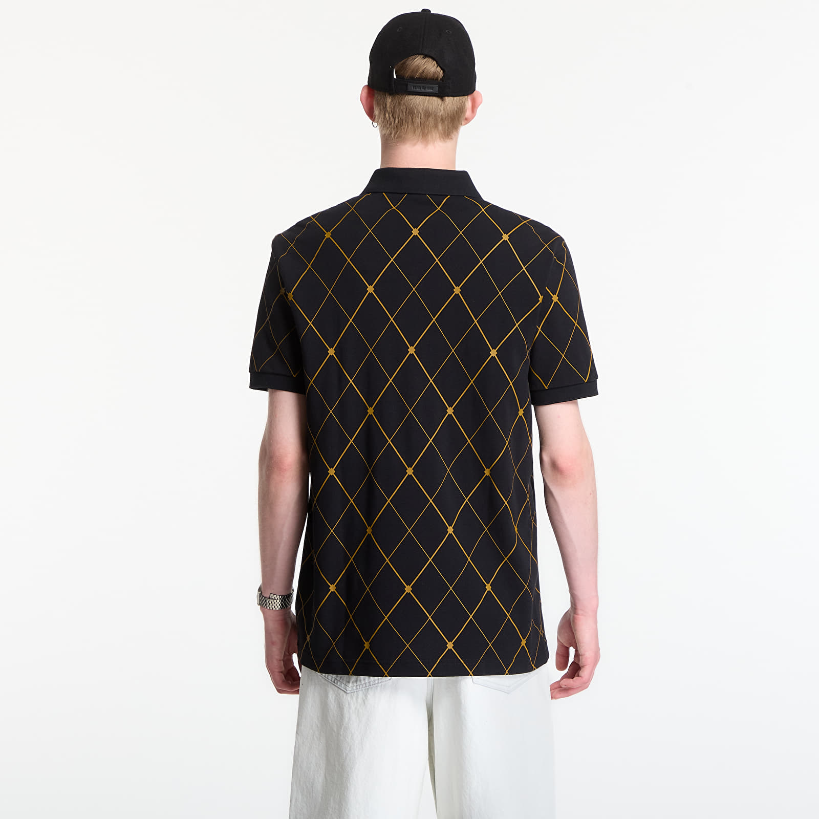 Men's T-shirts Fred Perry Argyle Print Fred Perry Shirt Black