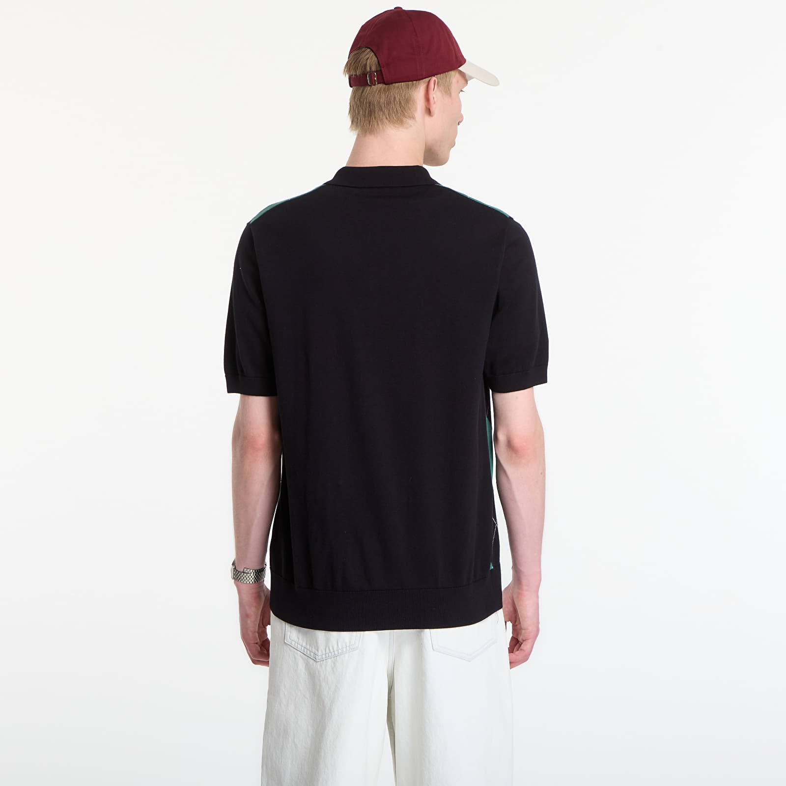 Men's T-shirts Fred Perry Argyle Knitted Shirt Black