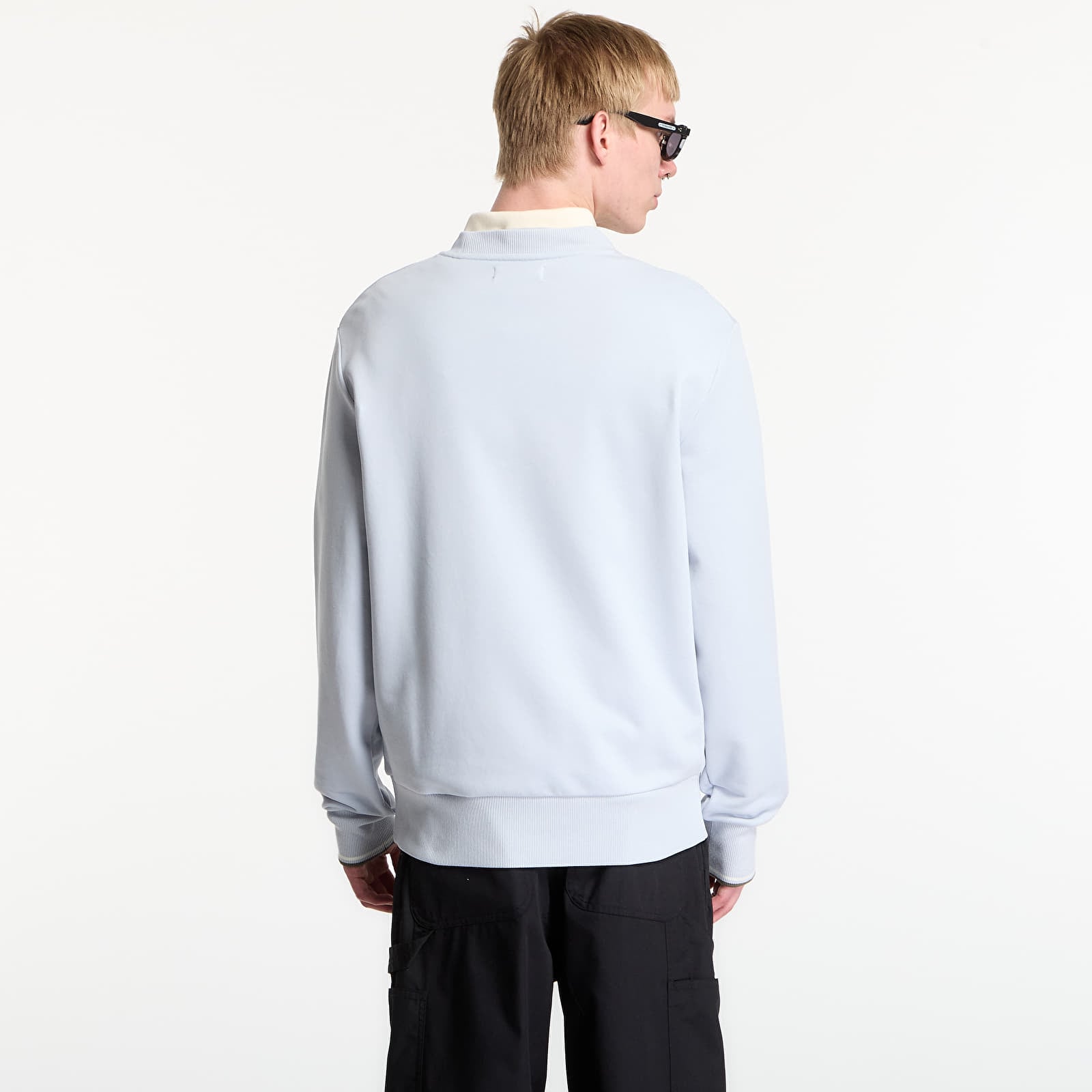 Men's sweatshirts Fred Perry Crew Neck Sweatshirt Dusky Blue