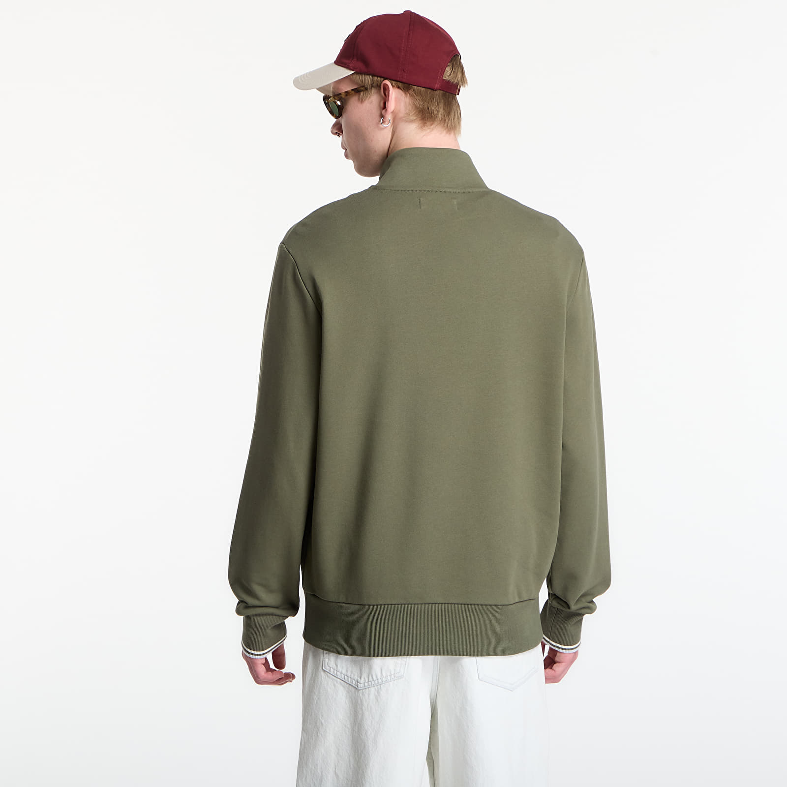 Sweatshirts til mænd Fred Perry Half Zip Sweatshirt Green