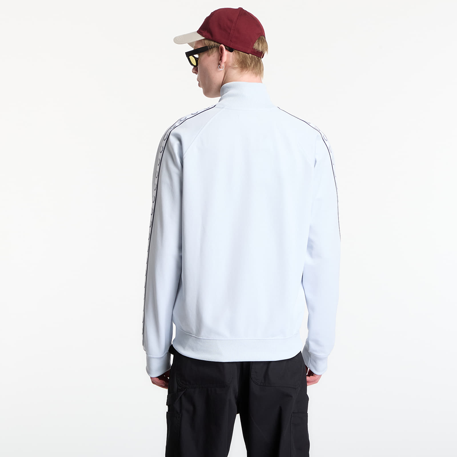 Men's jackets Fred Perry Taped Track Jacket Dusky Blue