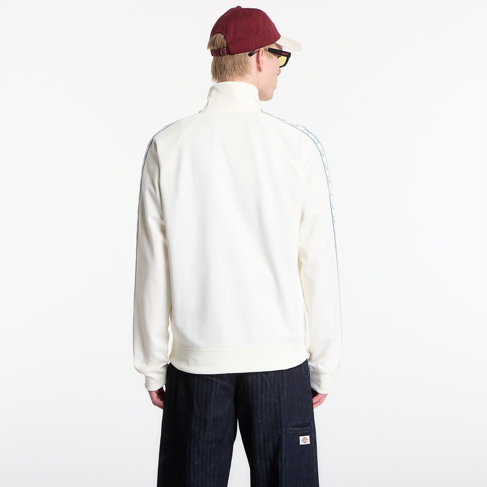 Pánske bundy Fred Perry Contrast Tape Track Jacket Ecru