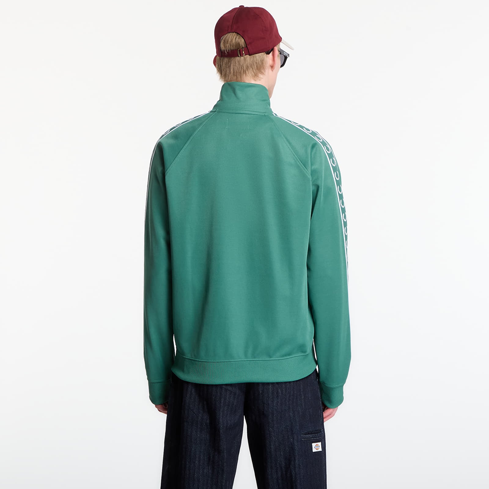 Hættetrøjer og sweatshirts Fred Perry Contrast Tape Track Jacket Green