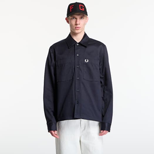 Fred Perry Twill Overshirt Navy