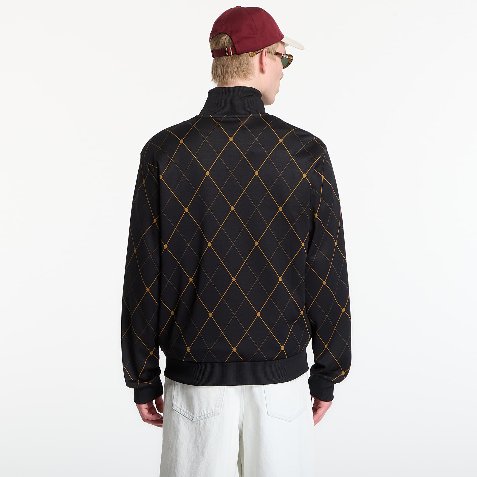 Men's jackets Fred Perry Argyle Track Jacket Black