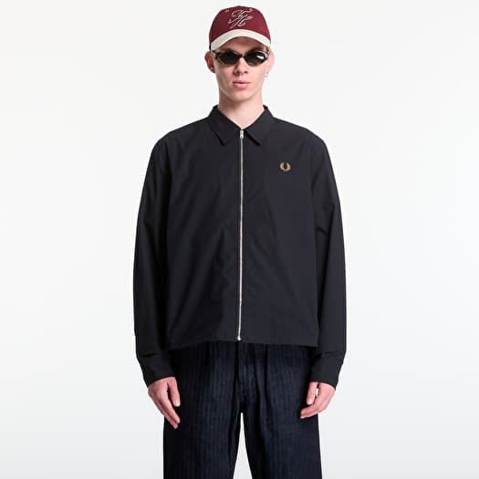 Fred Perry Poplin Overshirt Black