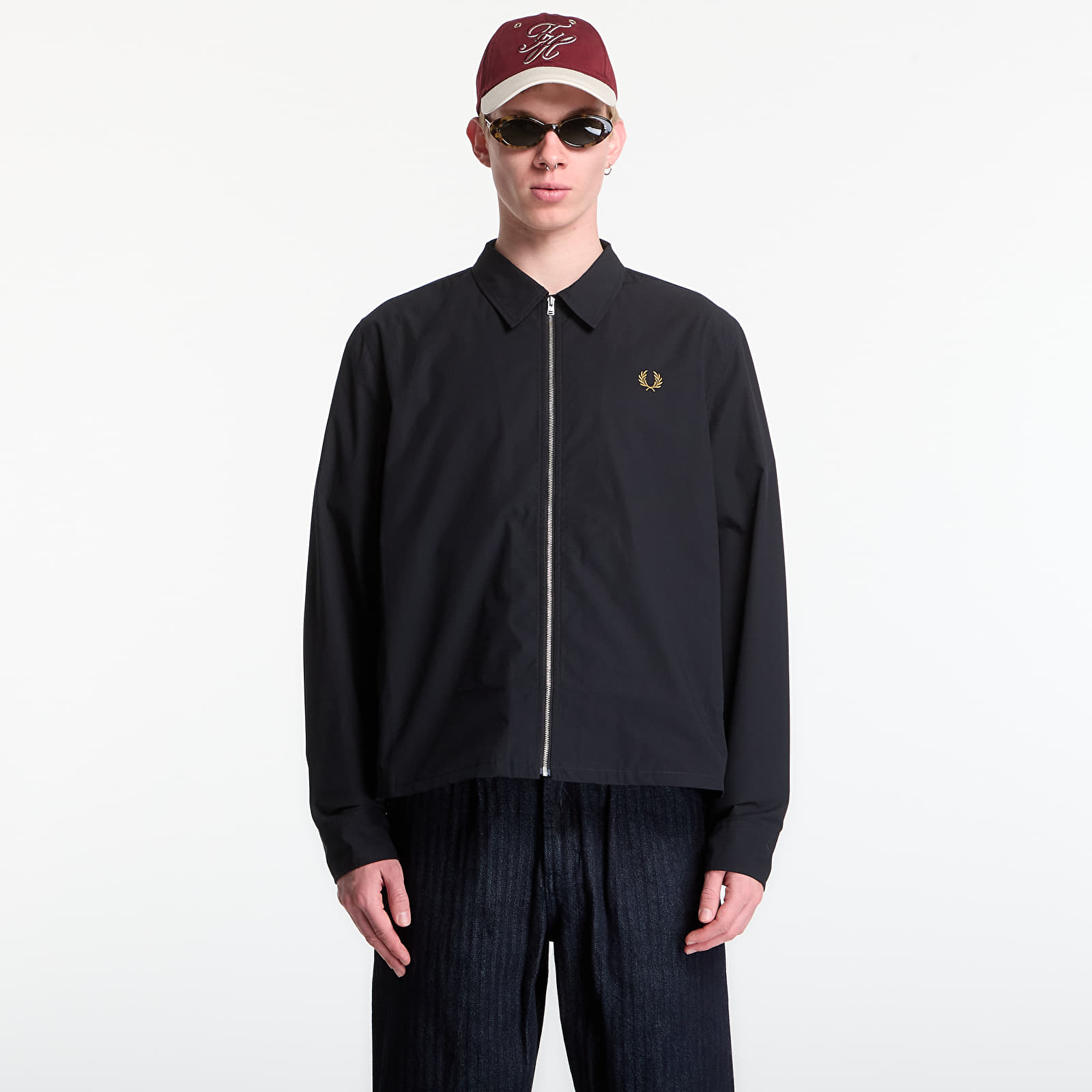Men's overshirts Fred Perry Poplin Overshirt Black