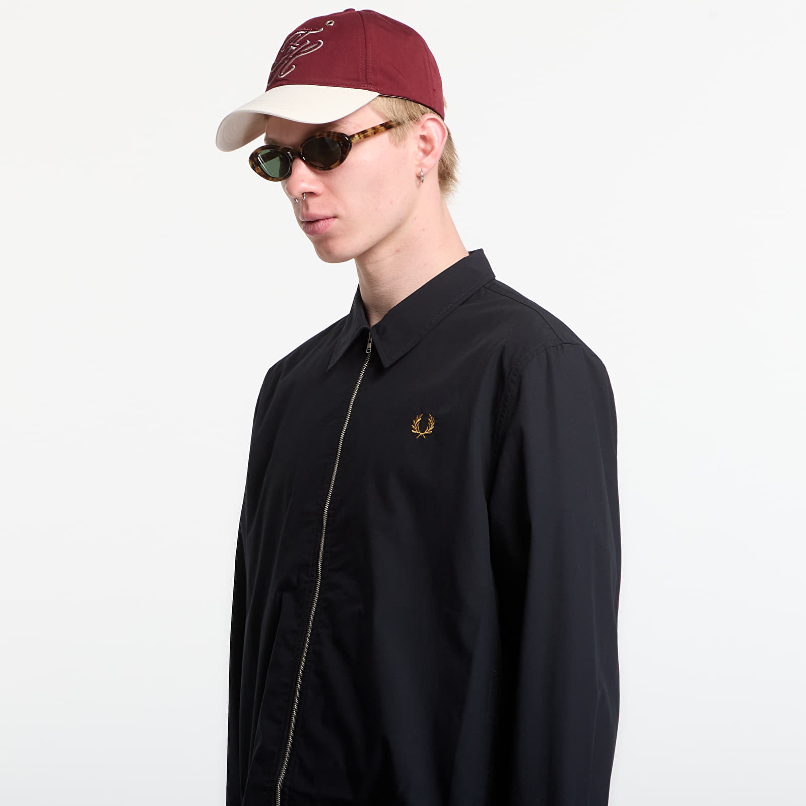 Men's overshirts Fred Perry Poplin Overshirt Black
